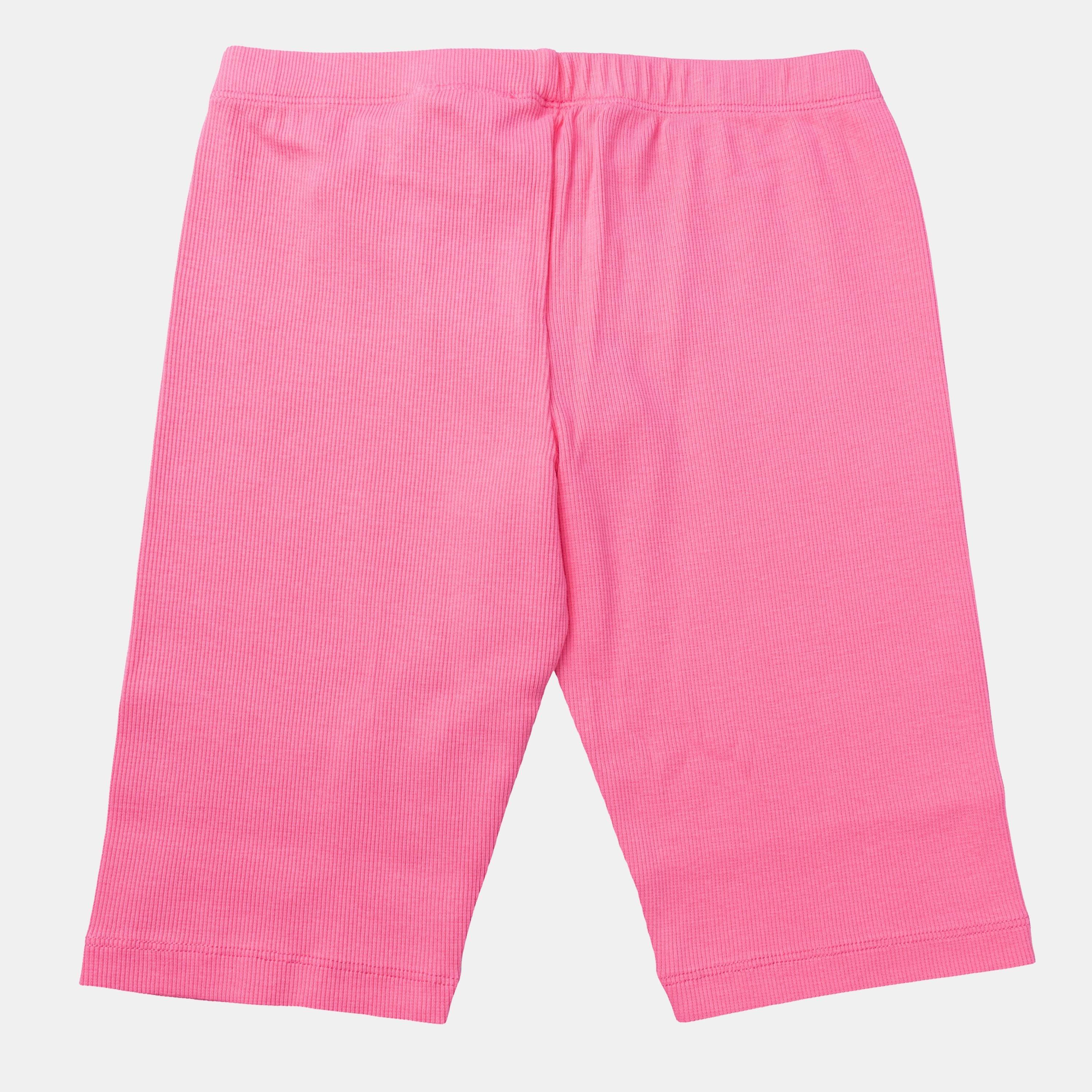 Pink White - Off White - Off Stamp Plain Ribbed Shorts - 2