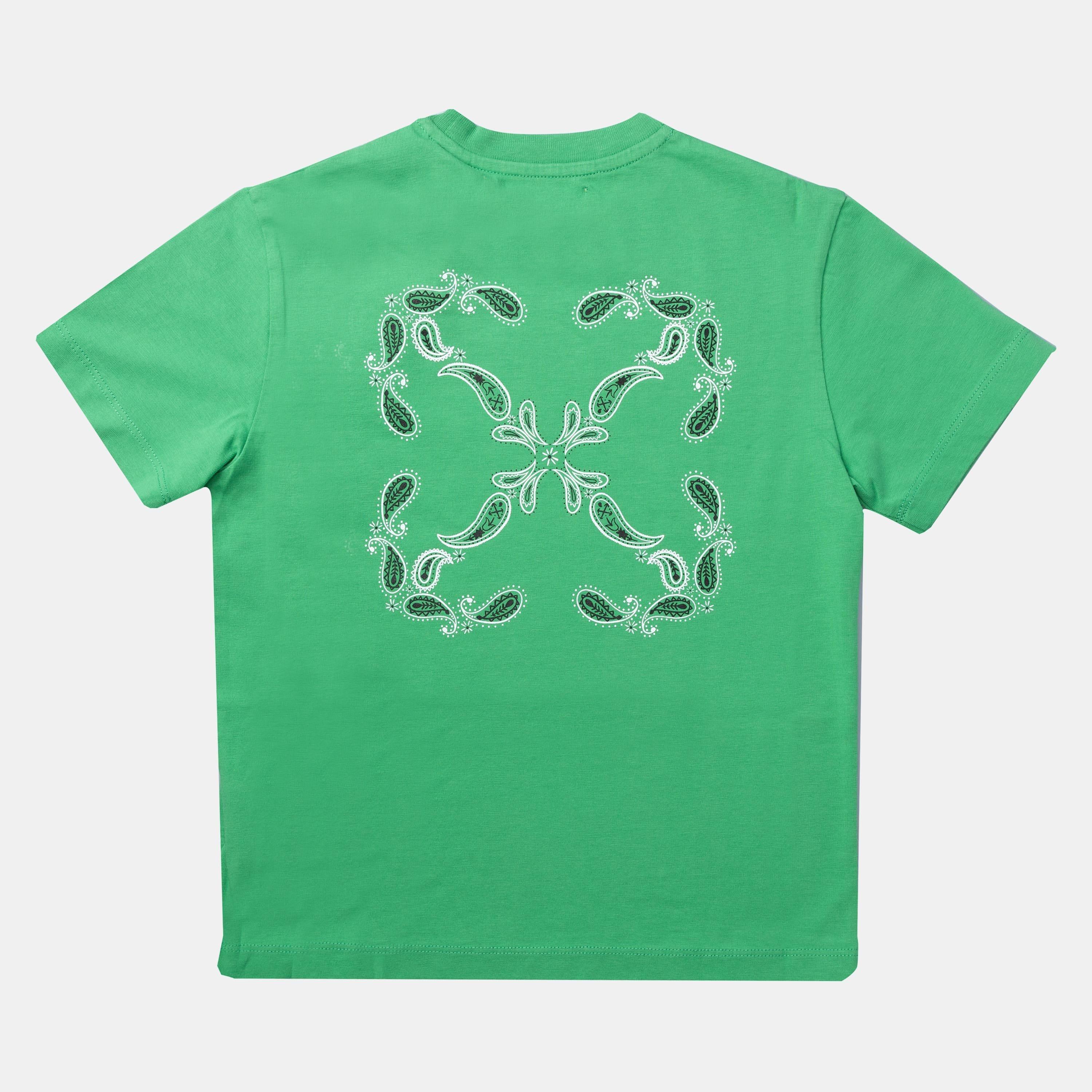 Green Black - Off White - Bandana T-Shirt - 2