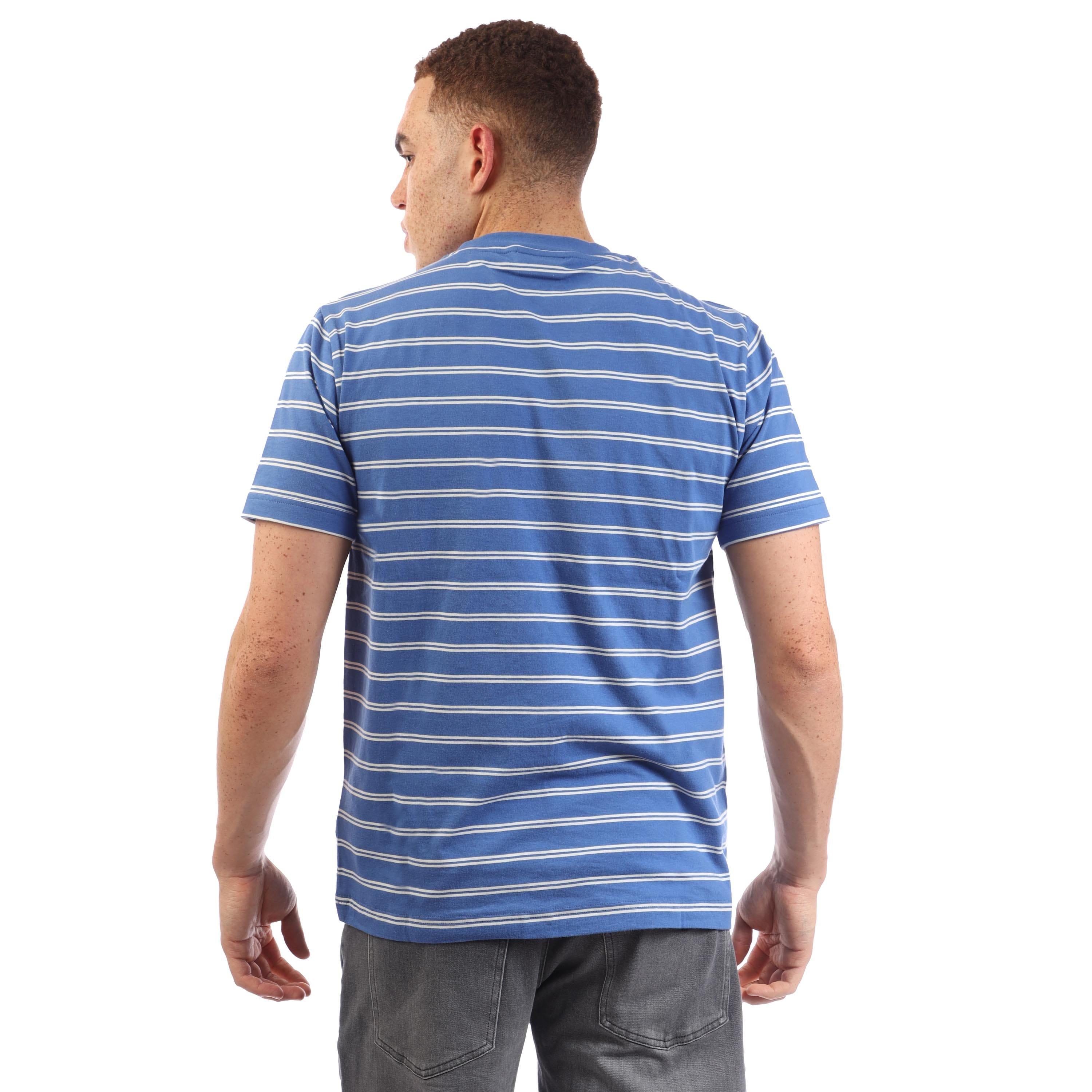 Blue - Gant - Striped T-Shirt - 2