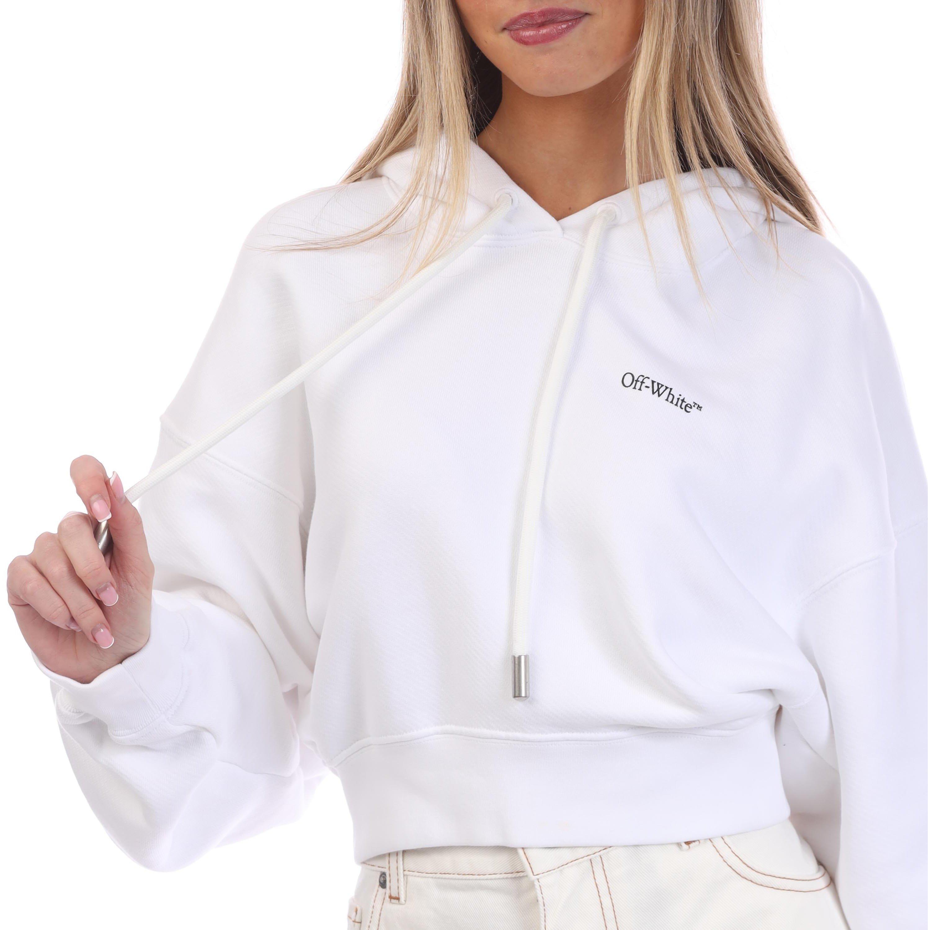 White - Off White - X-ray Arrow Crop Hoodie - 2