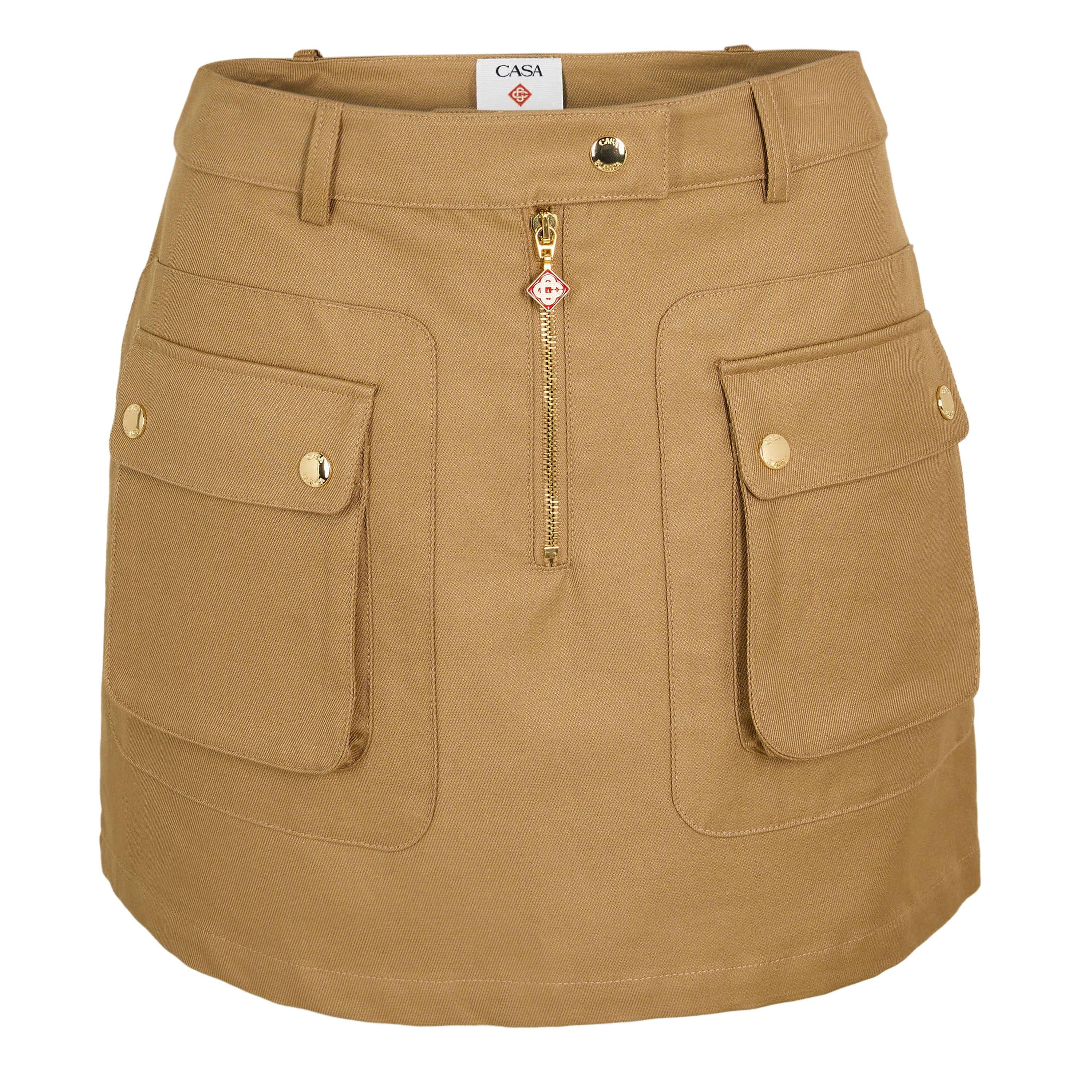 Brown - Casablanca - Women's Pocket Mini Skirt - 1