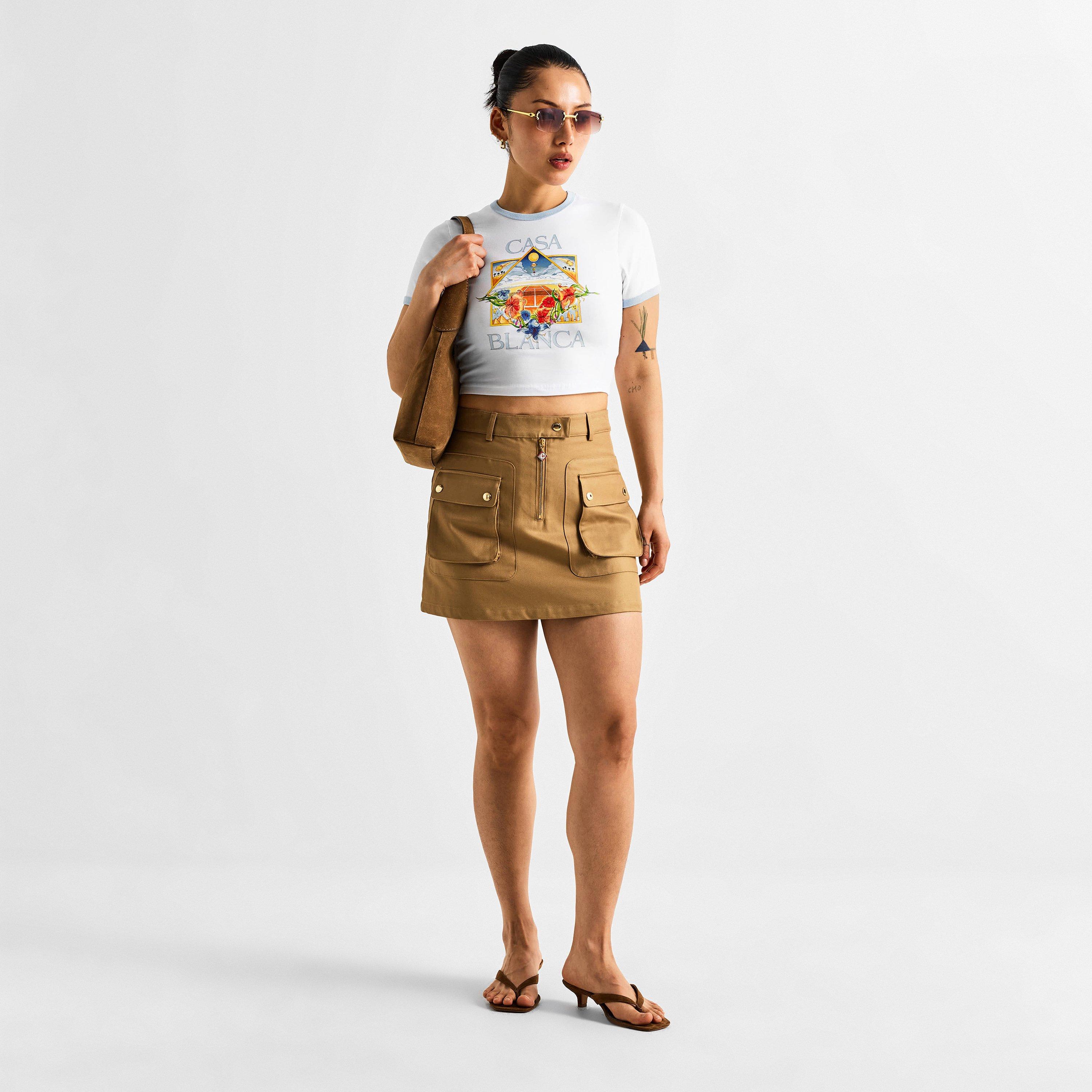 Brown - Casablanca - Women's Pocket Mini Skirt - 6