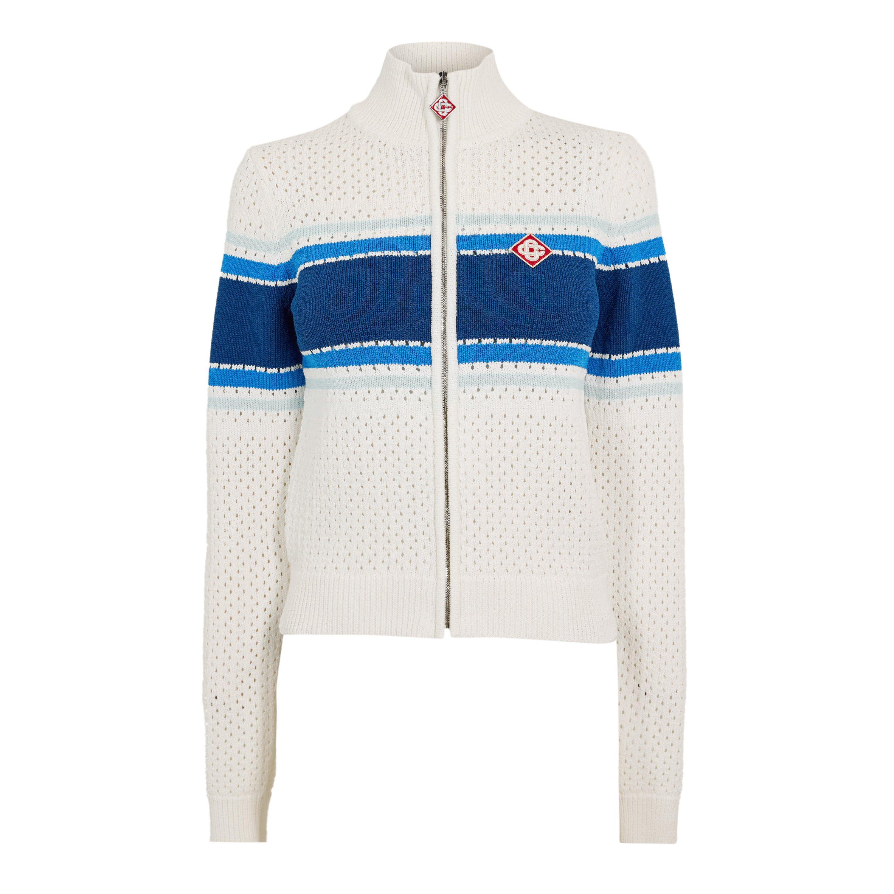 Casablanca Women's Bomber Cardigan - White - Size 12 (M)