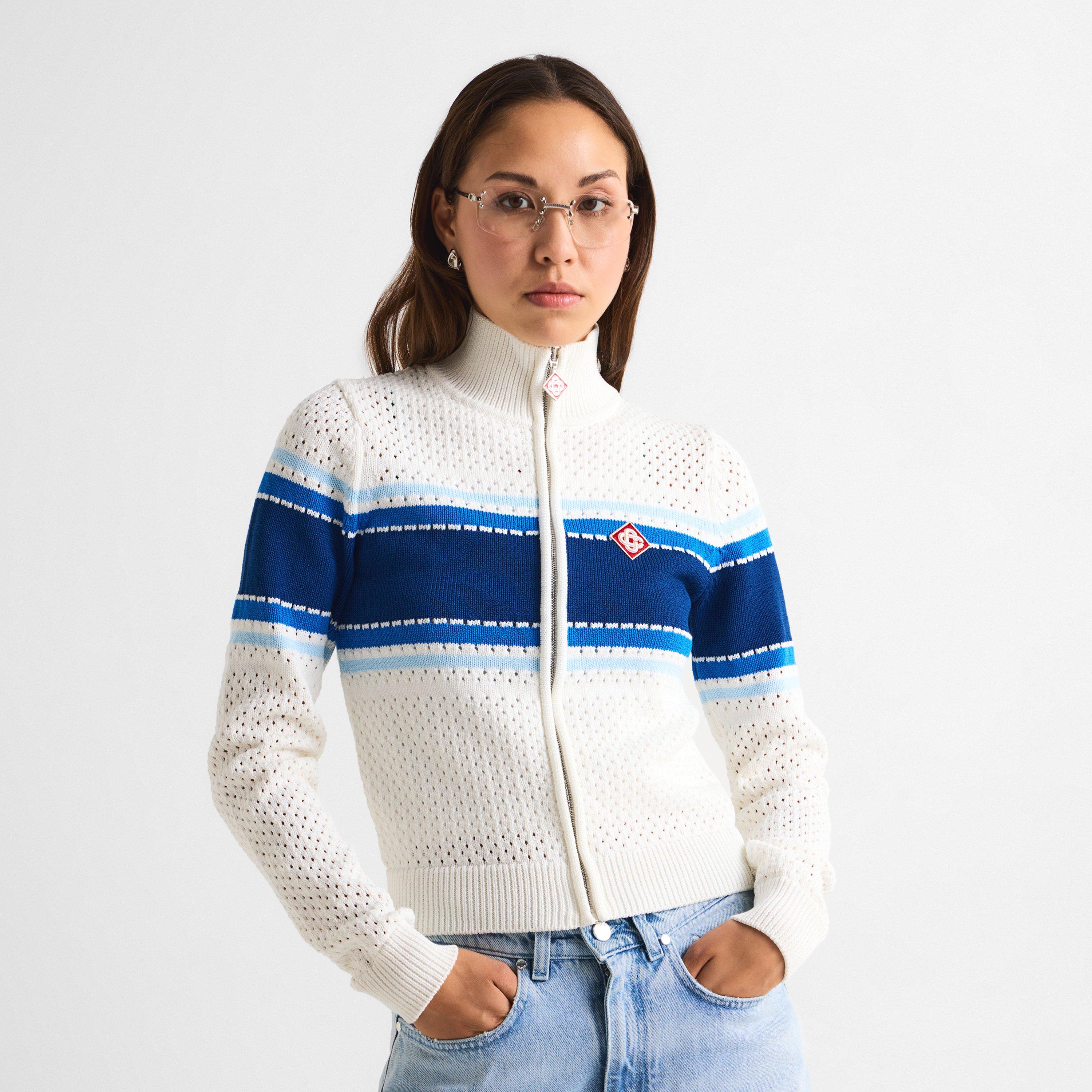 White - Casablanca - Women's Bomber Cardigan - 3