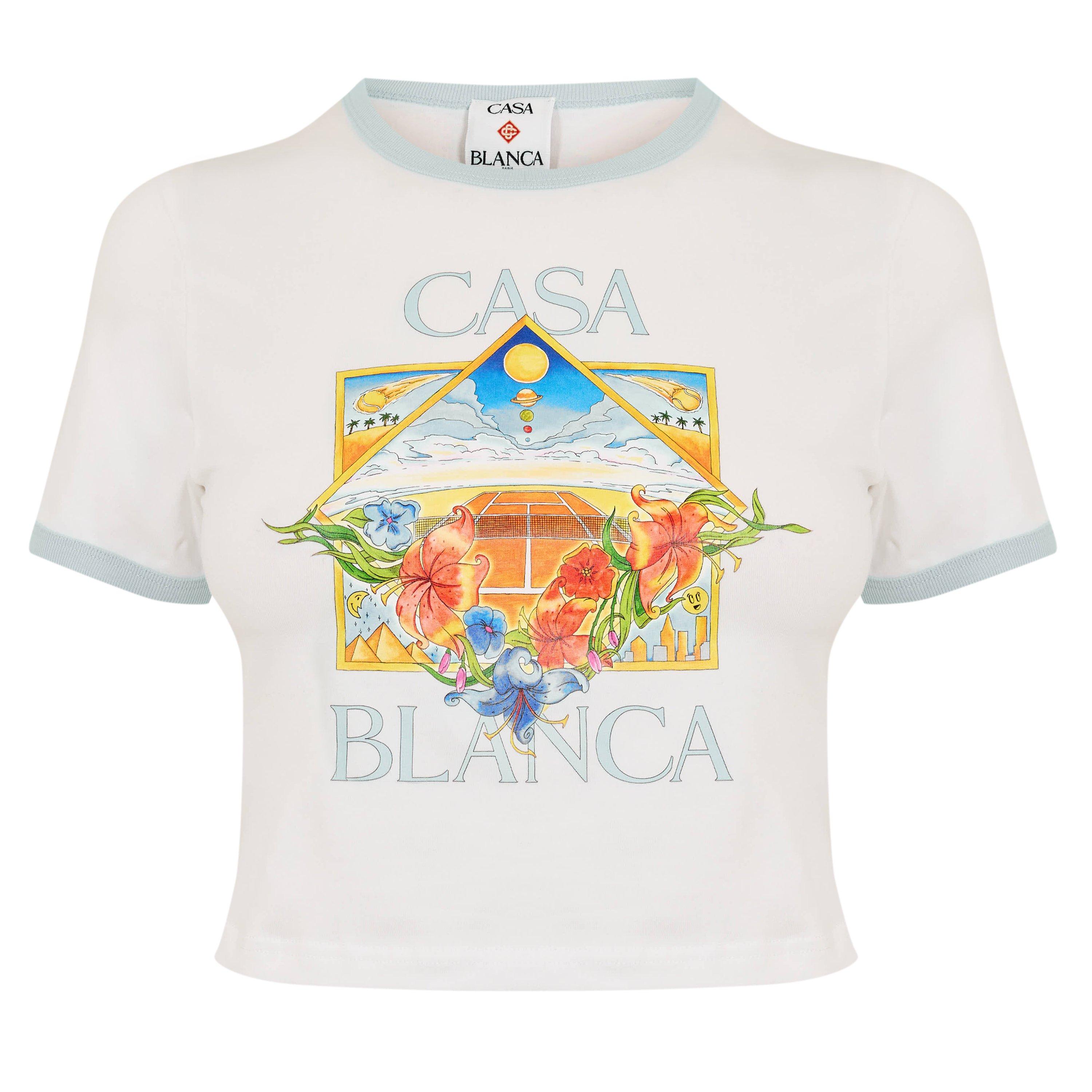 White - Casablanca - Women's Ringer Baby Tee - 1