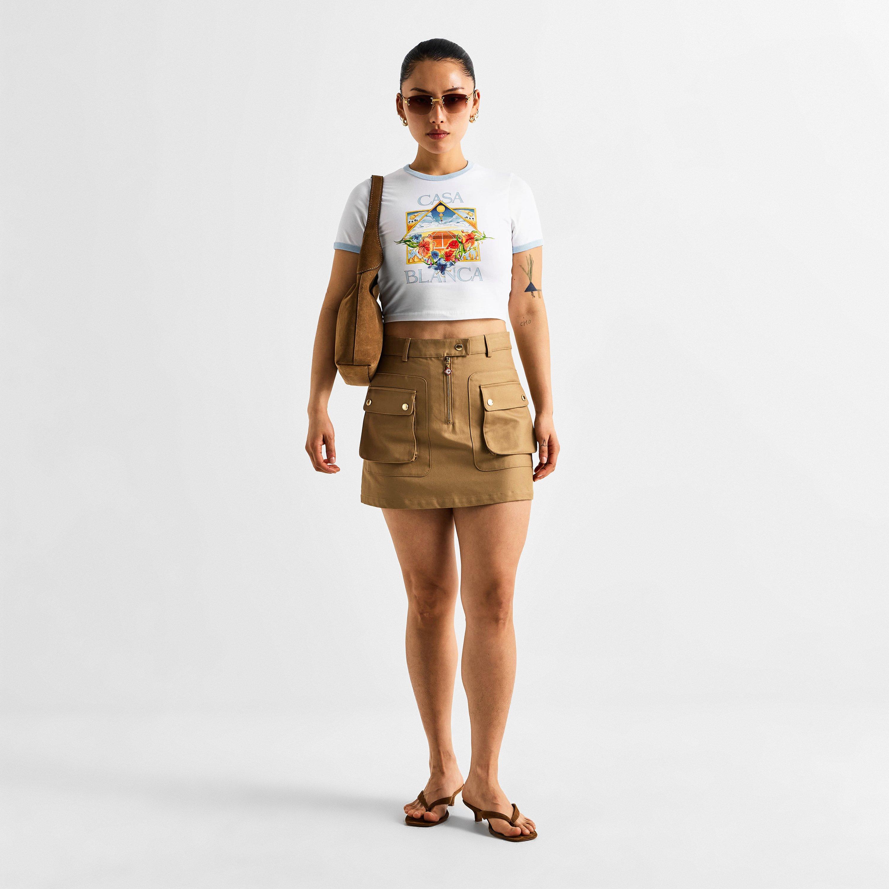White - Casablanca - Women's Ringer Baby Tee - 6