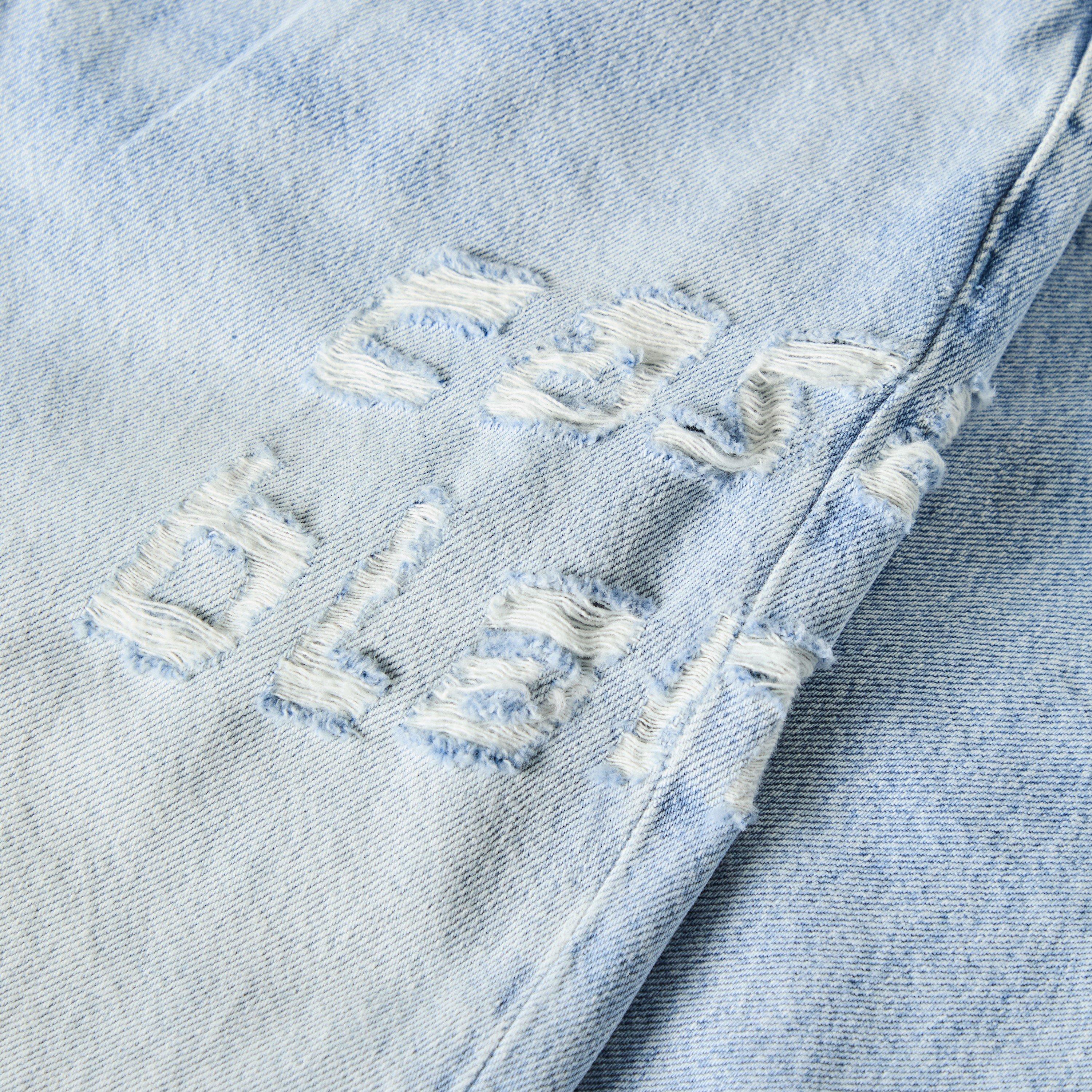 Blue - Casablanca - Womens Light Wash Graffiti Jeans - 3