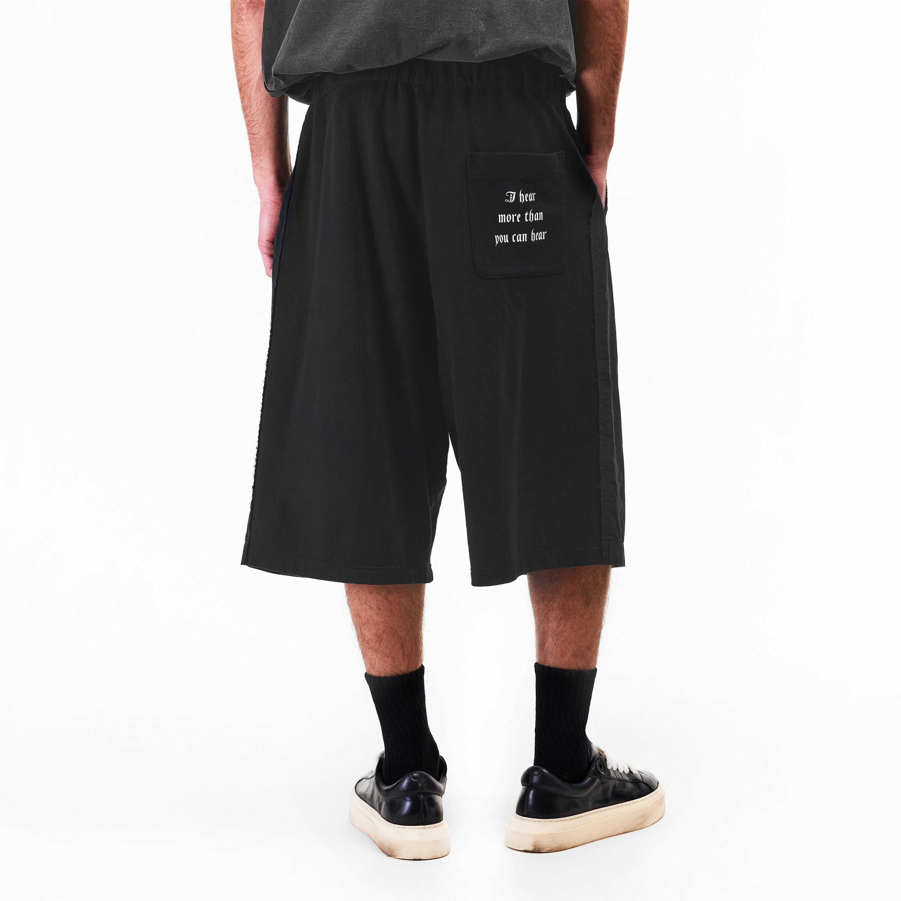 Black - Undercover - Men's I Hear More Woven Tracksuit Shorts - 4