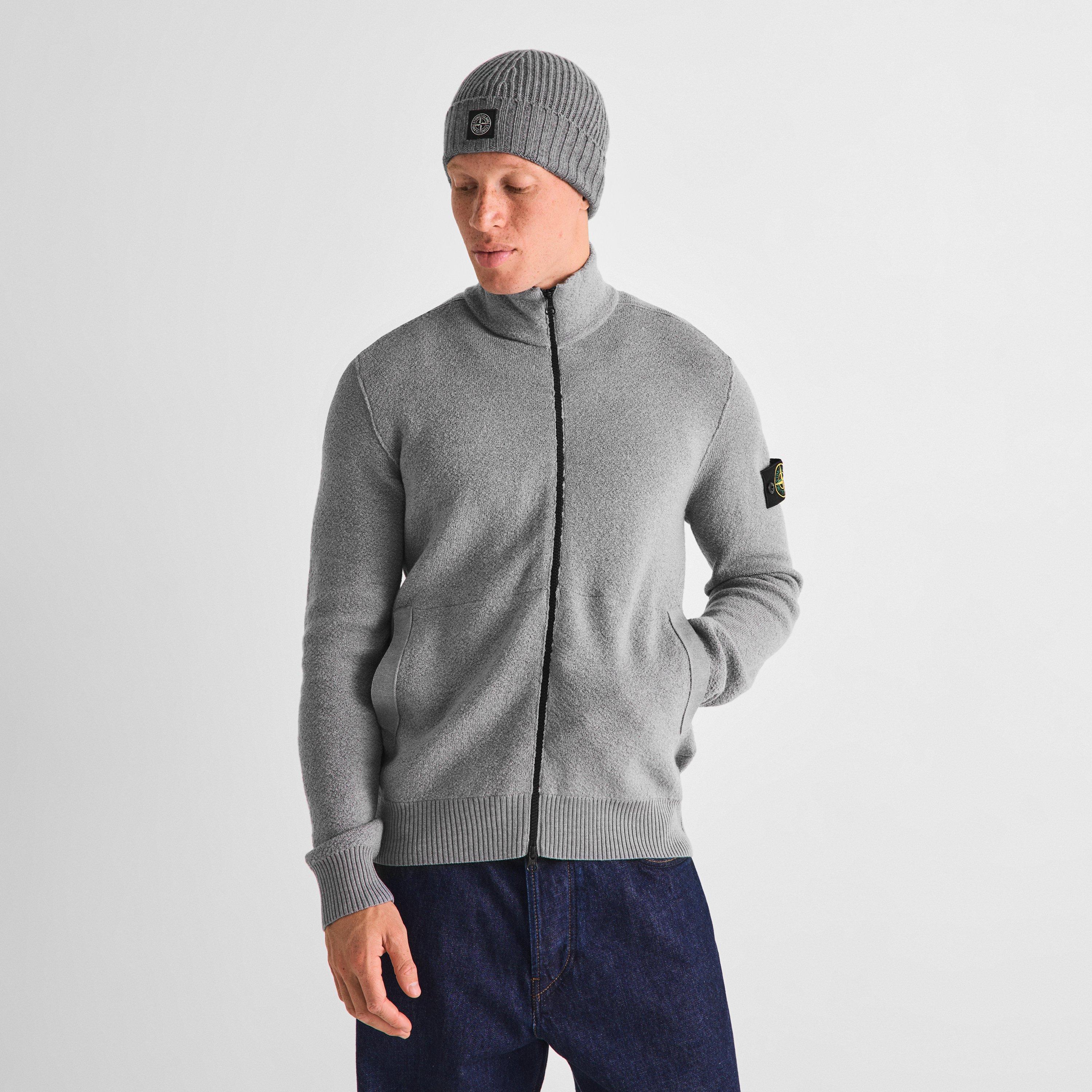 Ash Grey V0049 - Stone Island - Stone FZ Cardi Sn64 - 3