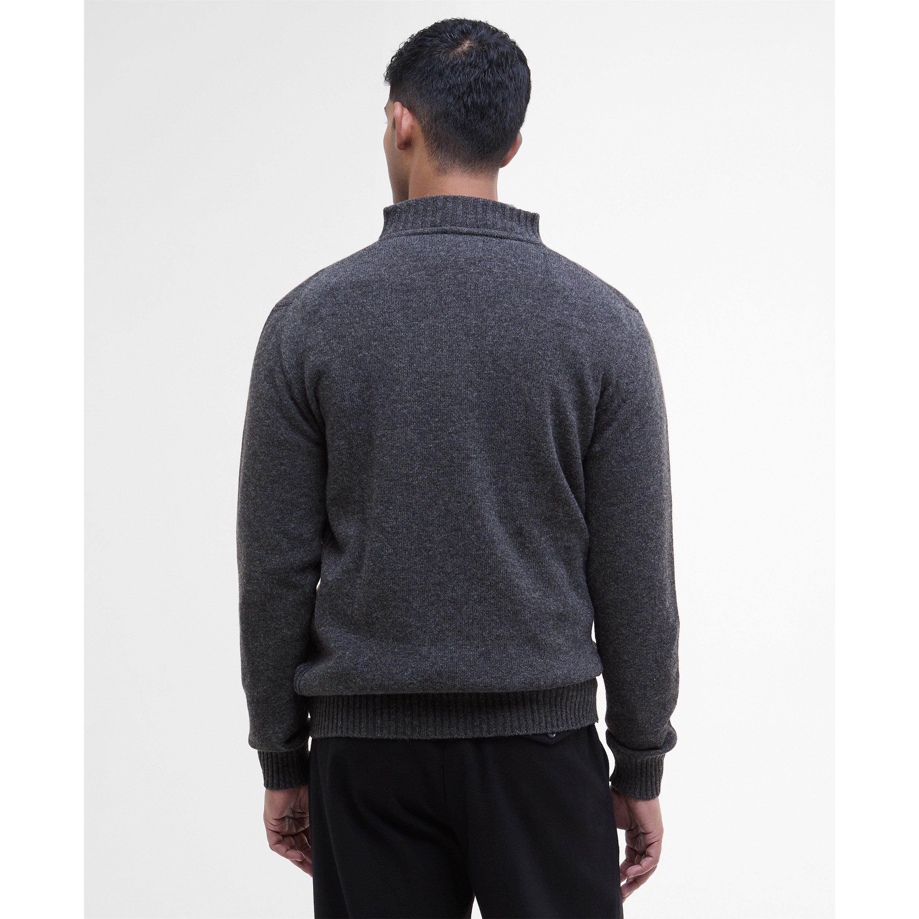 Charcoal CH51 - Barbour - Essential L/Wool Half Zip Jumper - 3