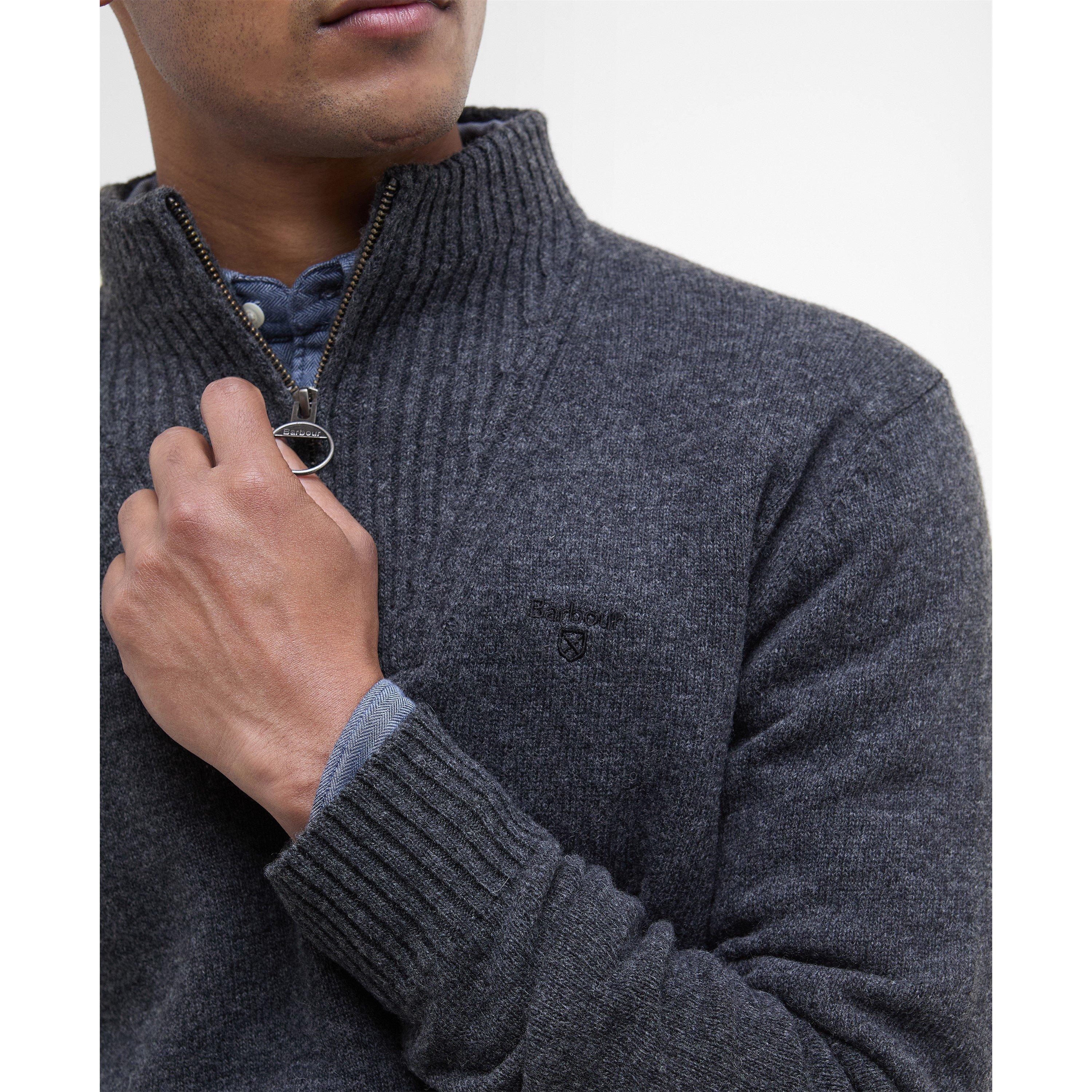 Charcoal CH51 - Barbour - Essential L/Wool Half Zip Jumper - 5