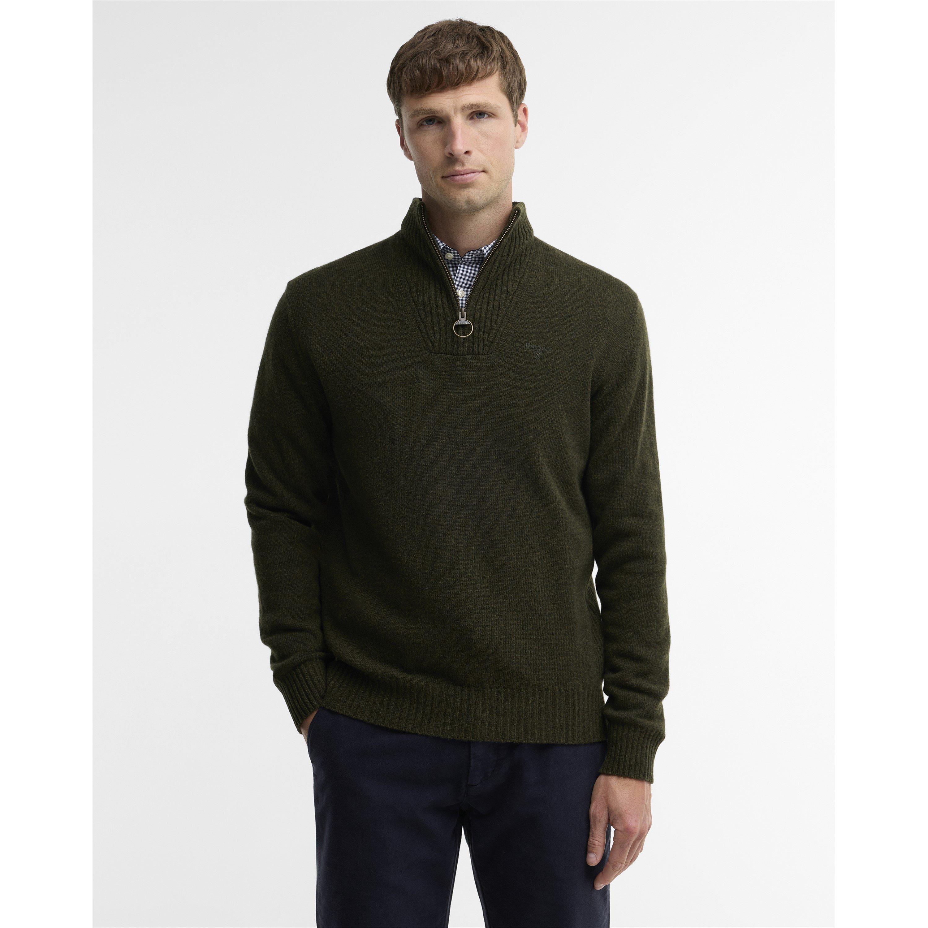 Seaweed GN73 - Barbour - Men's Wool 1/2 Zip Jumper - 2