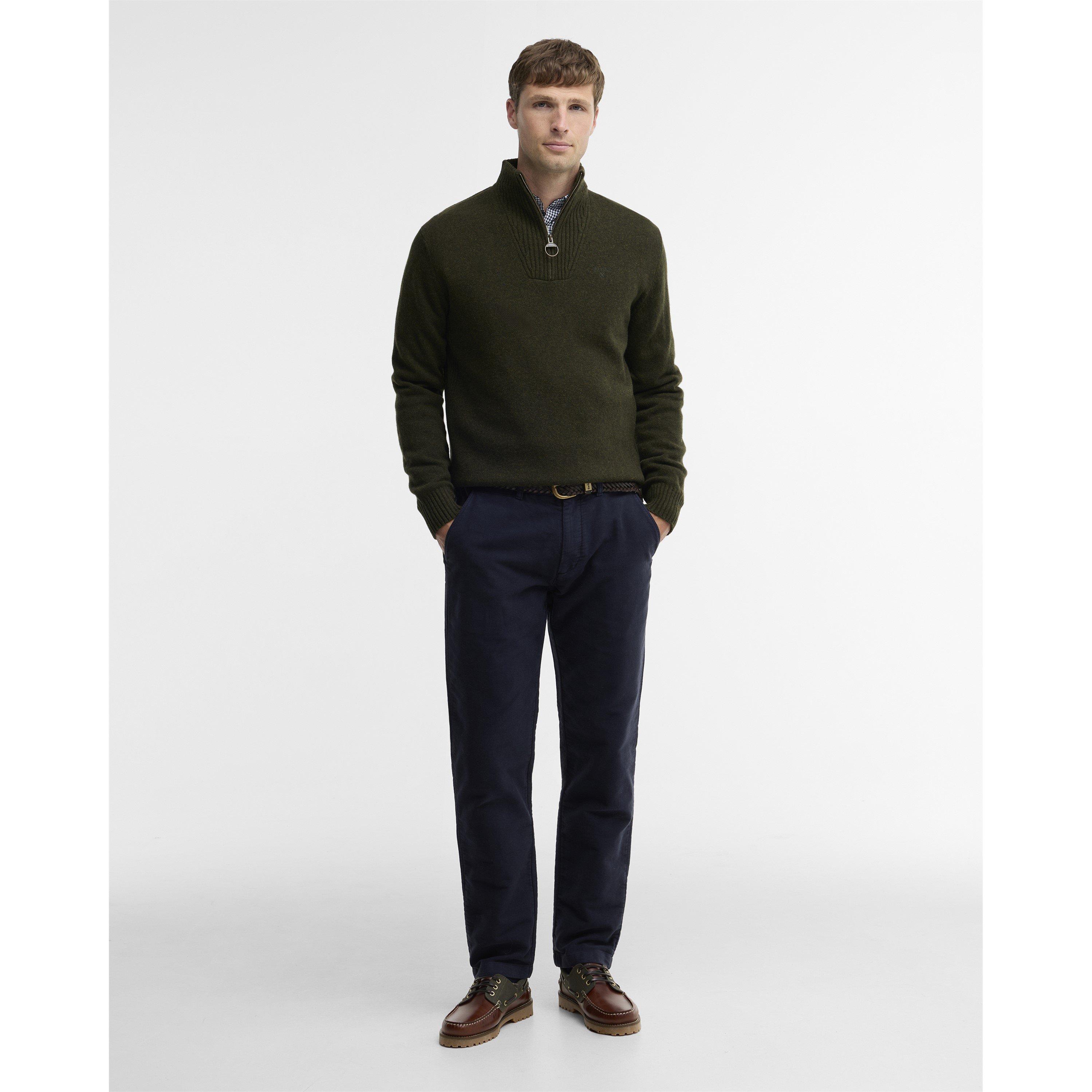 Seaweed GN73 - Barbour - Men's Wool 1/2 Zip Jumper - 6