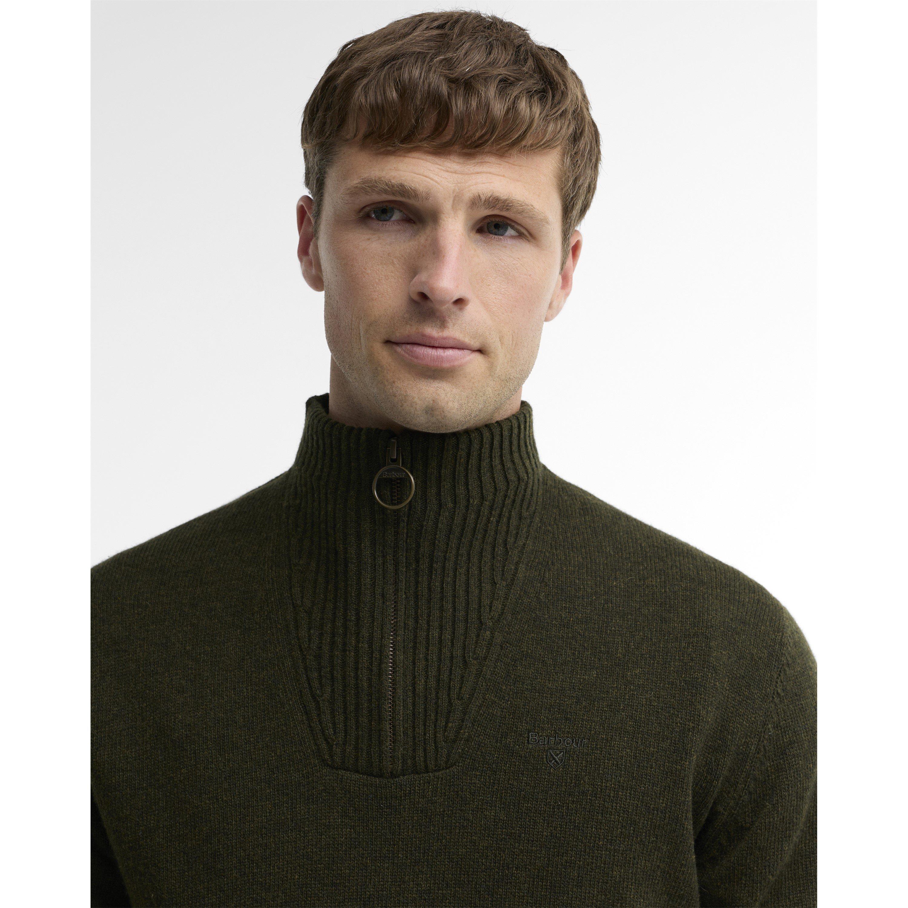 Seaweed GN73 - Barbour - Men's Wool 1/2 Zip Jumper - 4