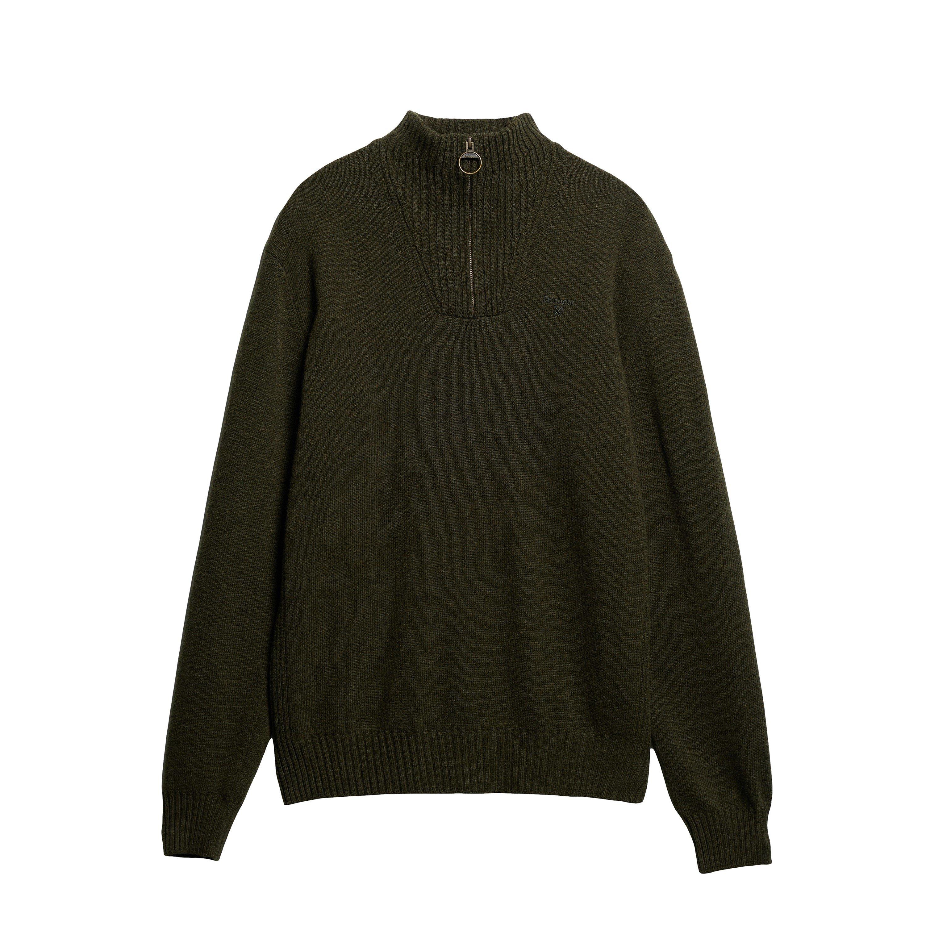 Seaweed GN73 - Barbour - Men's Wool 1/2 Zip Jumper - 5