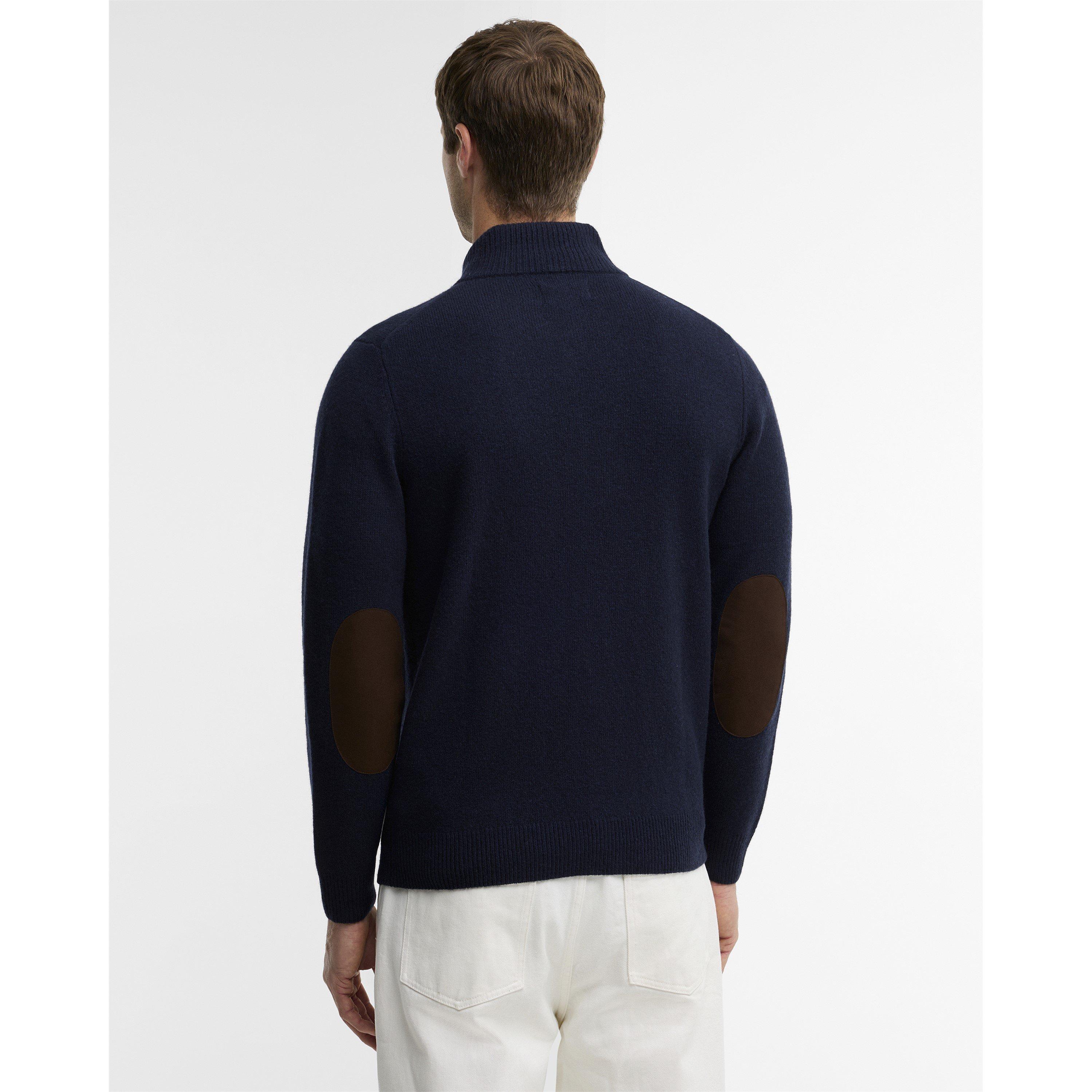 Navy NY91 - Barbour - Essential Elbow Patch Sweatshirt - 3