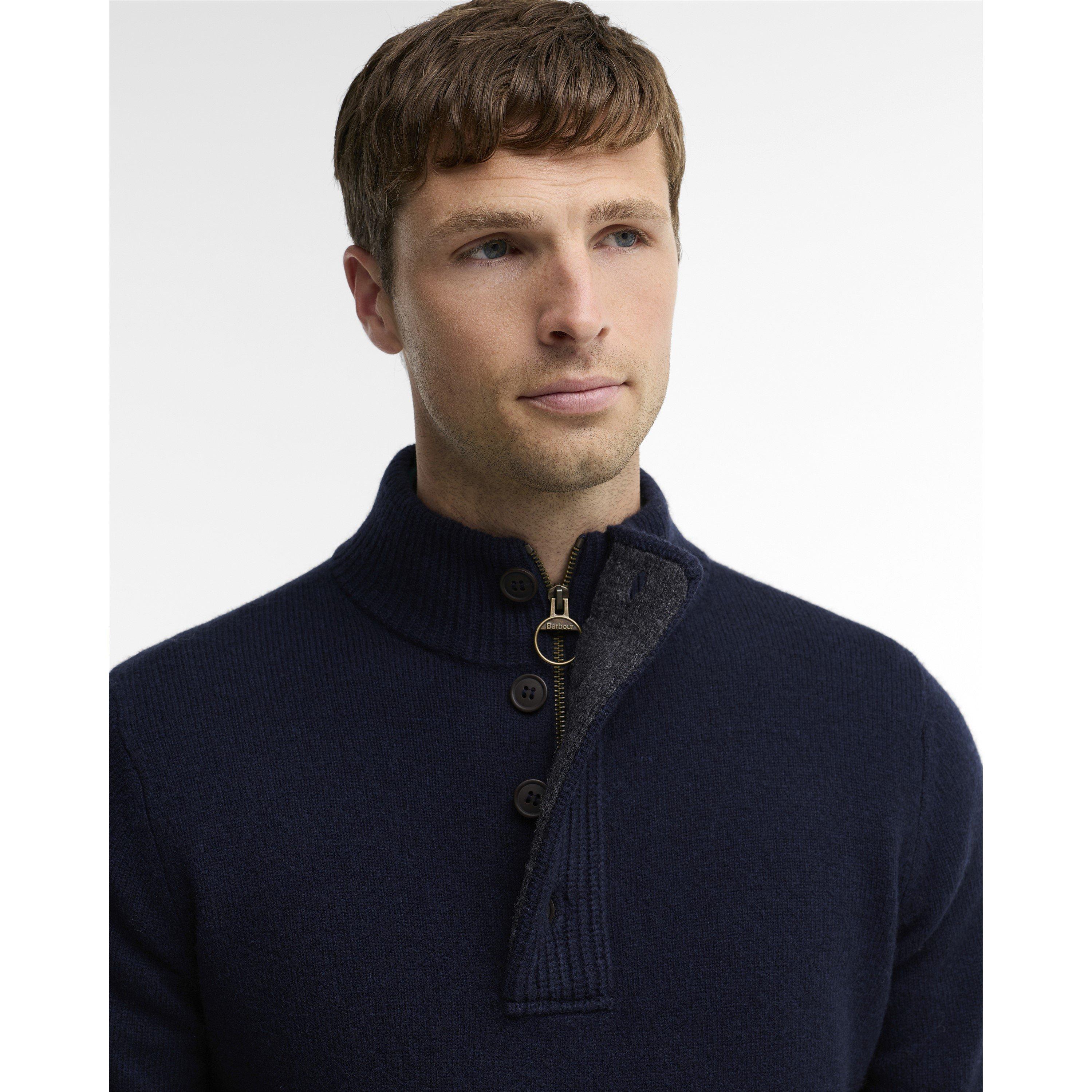 Navy NY91 - Barbour - Essential Elbow Patch Sweatshirt - 4