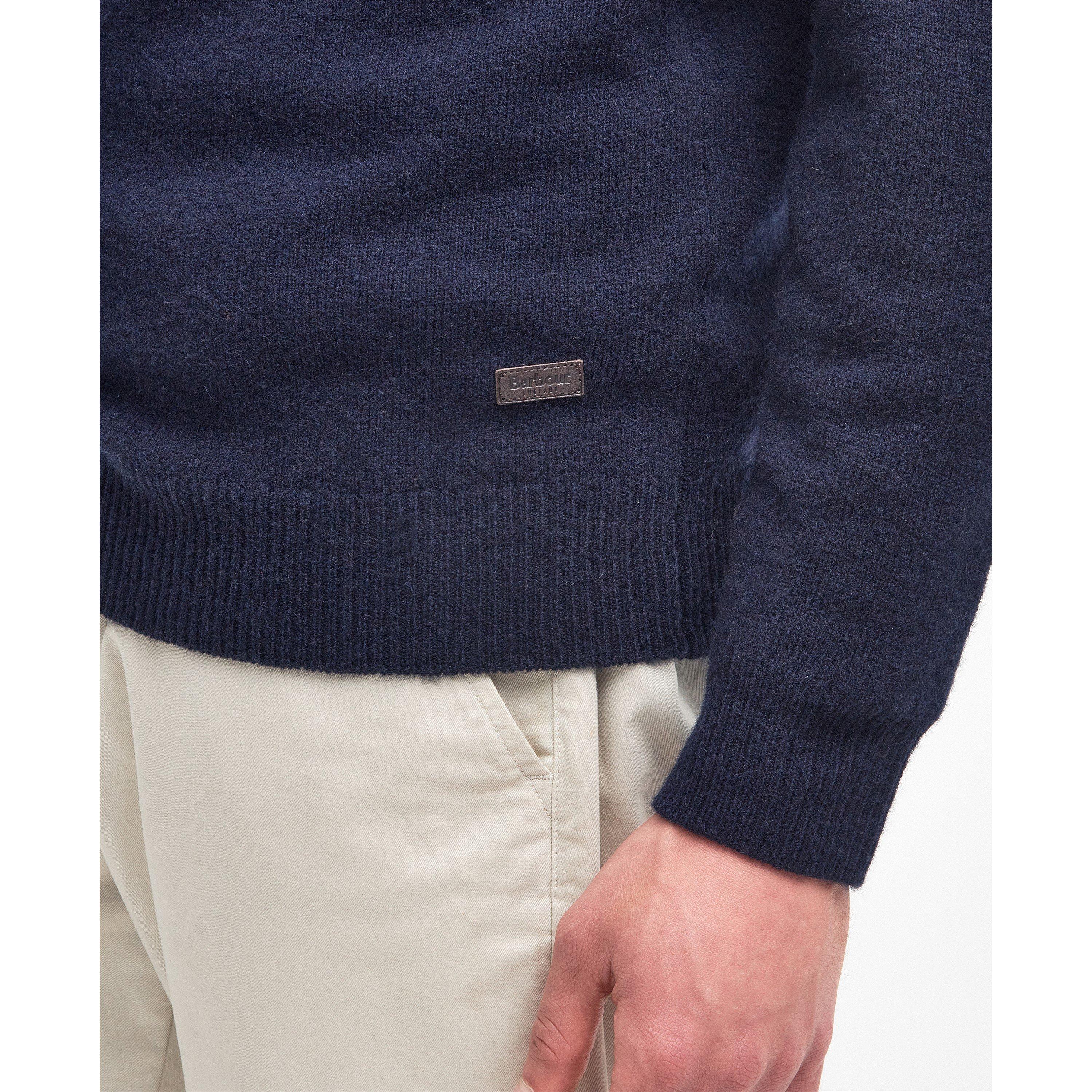Navy NY91 - Barbour - Essential Elbow Patch Sweatshirt - 7