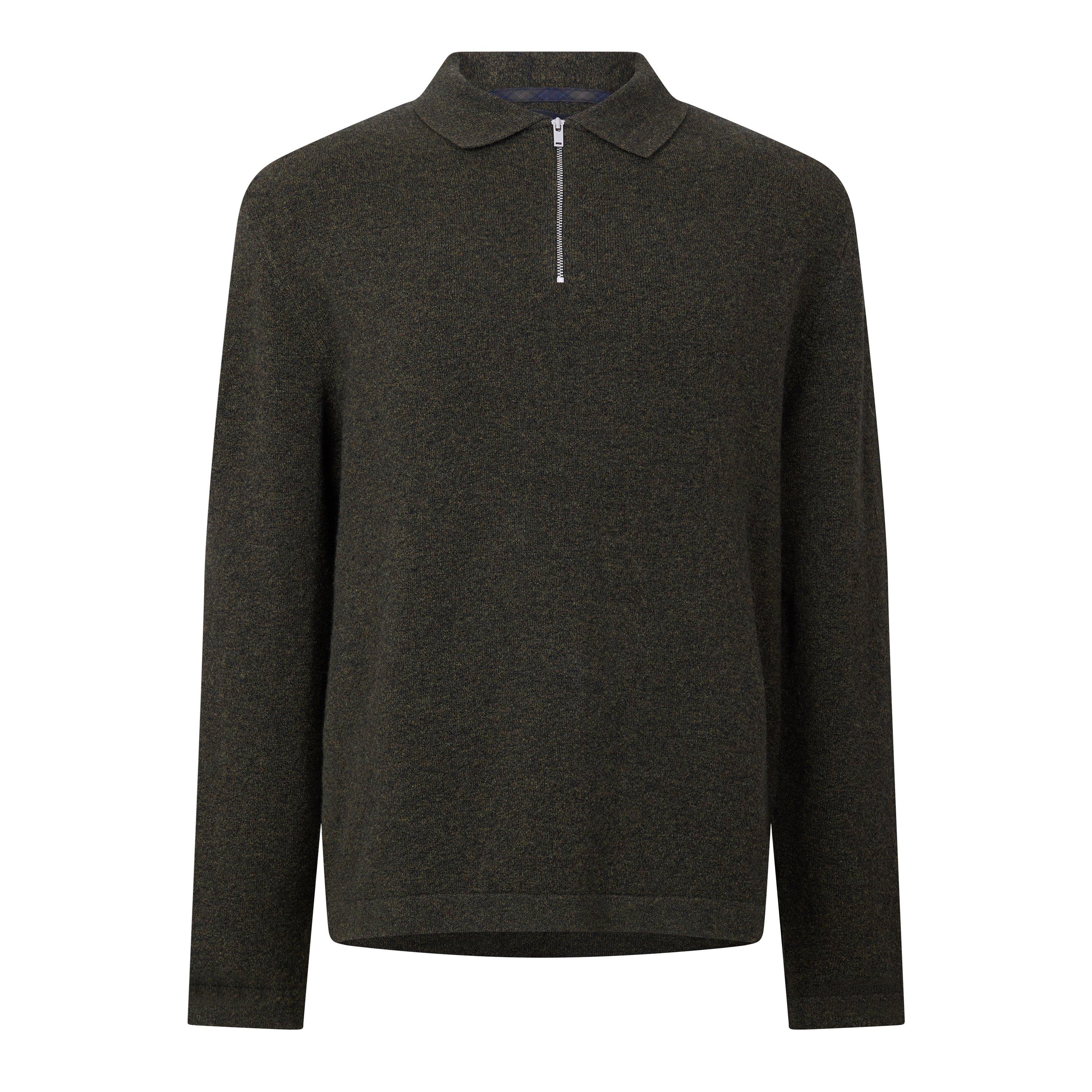 Barbour Men's Bearstead Modern Heritage Long-Sleeve Regular-Fit Polo Shirt - Sage Gn13 - S