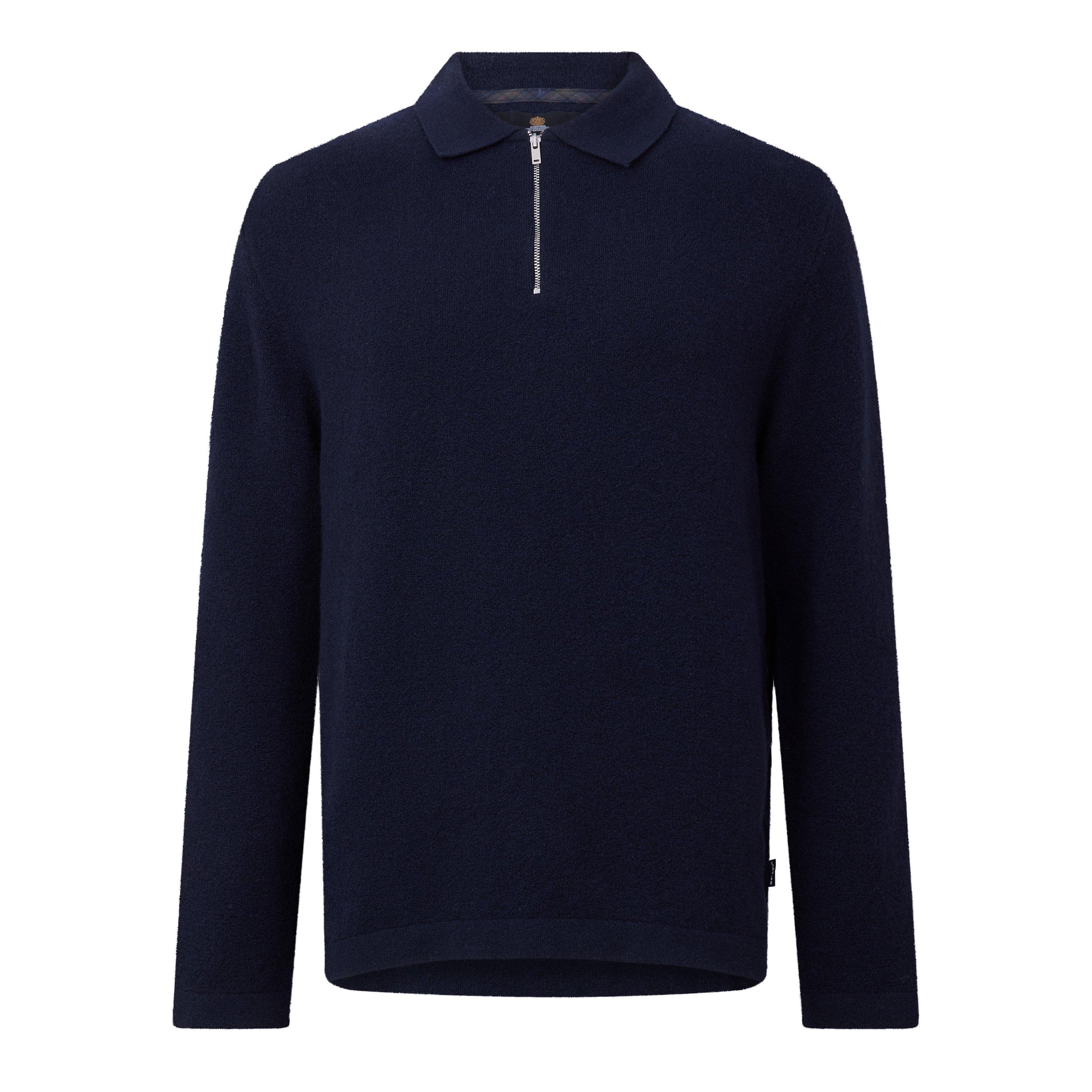 Barbour Men's Bearstead Modern Heritage Long-Sleeve Regular-Fit Polo Shirt - Dark Navy Ny74 - 2XL
