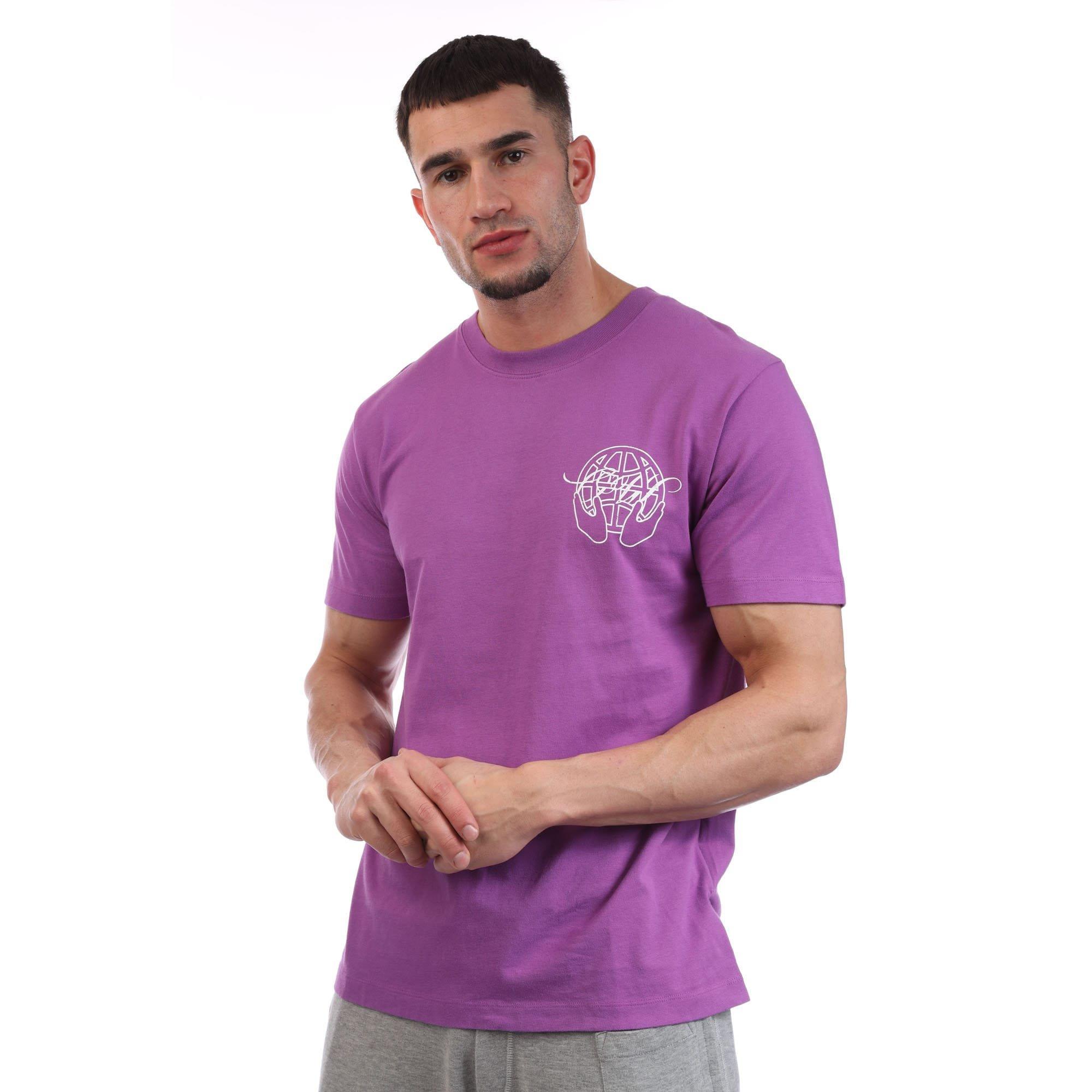 Purple White - Off White - Hand Arrow Slim T-Shirt - 3