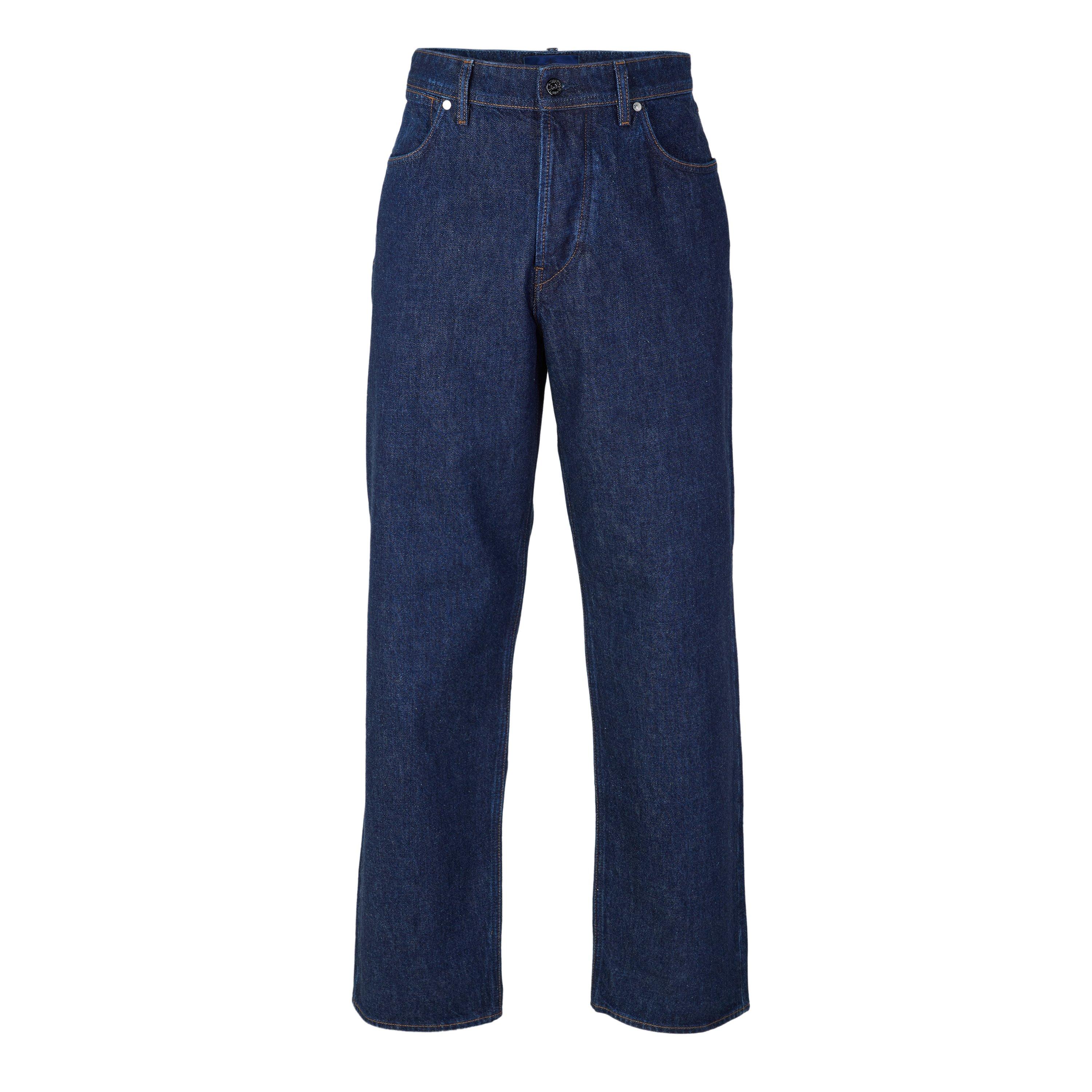 Men's Denim Research Cotton Loose-Fit Wide-Leg Jeans