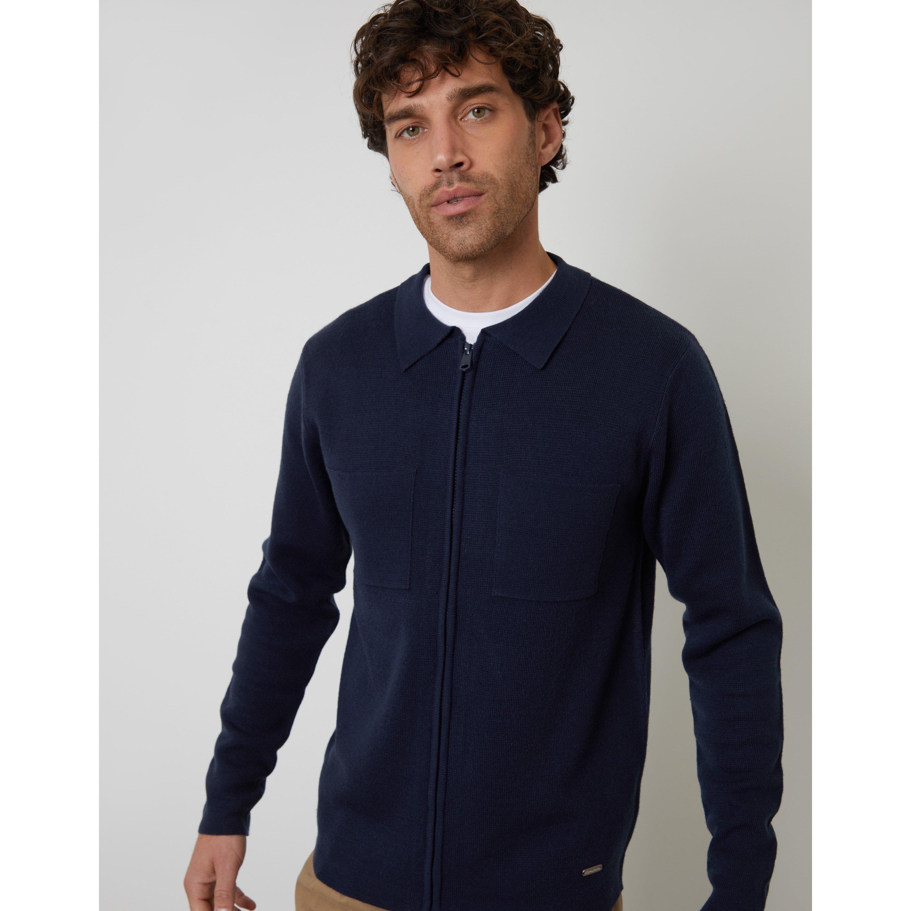 Marineblauw - Threadbare - Burleigh Zp Cardi Sn99 - 4