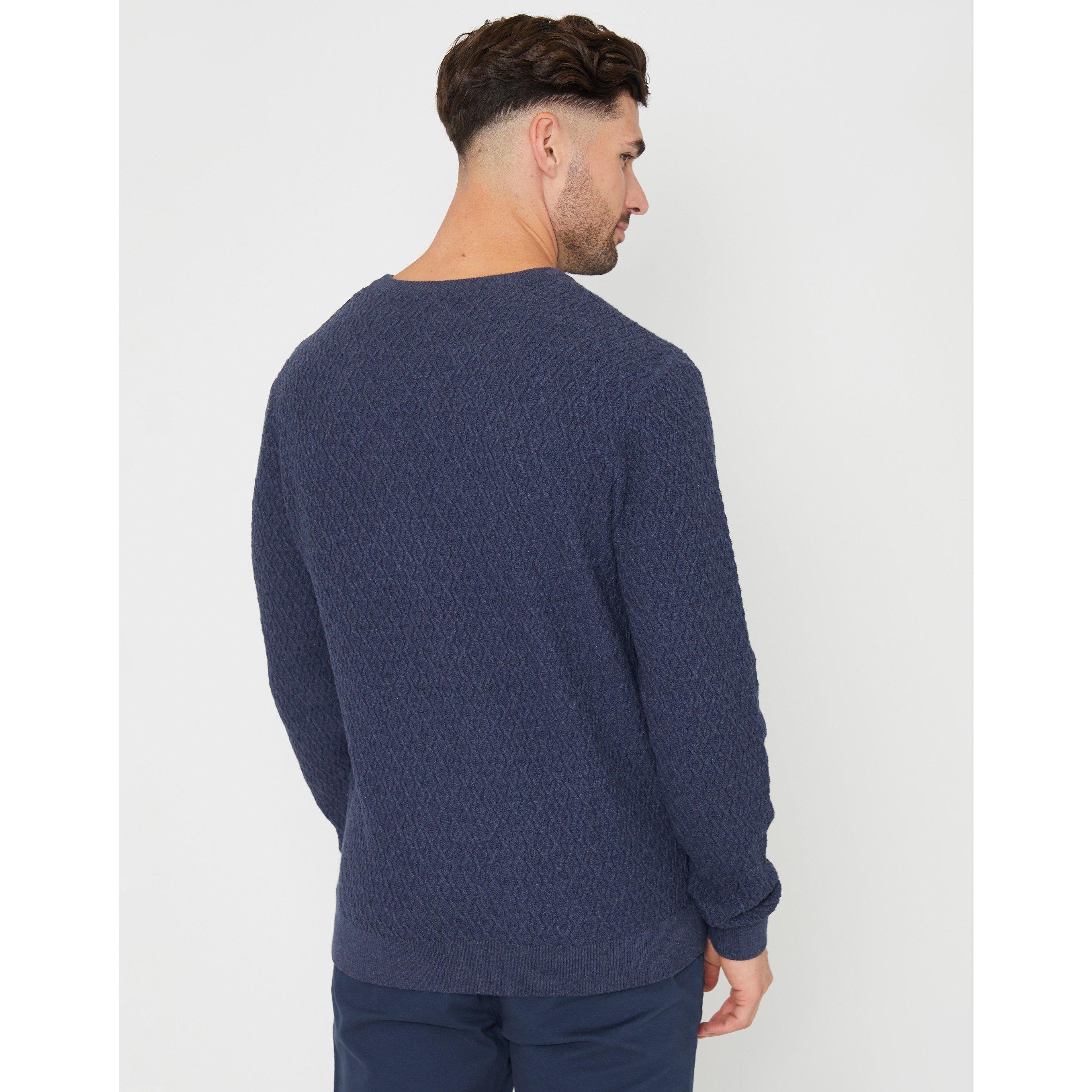 Denim Blue - Threadbare - Men's Staleyhall Crew Neck Jumper - 3