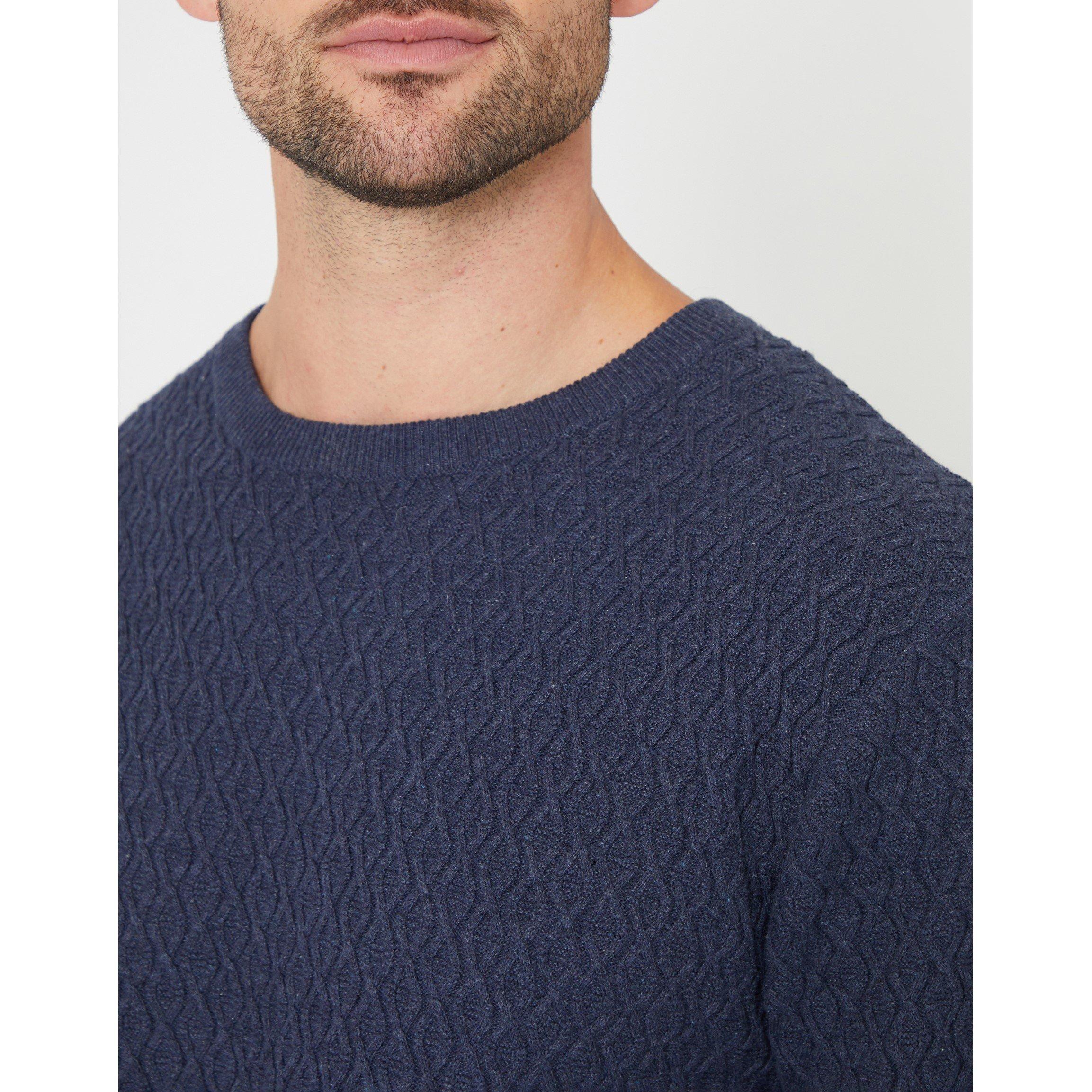 Denim Blue - Threadbare - Men's Staleyhall Crew Neck Jumper - 4