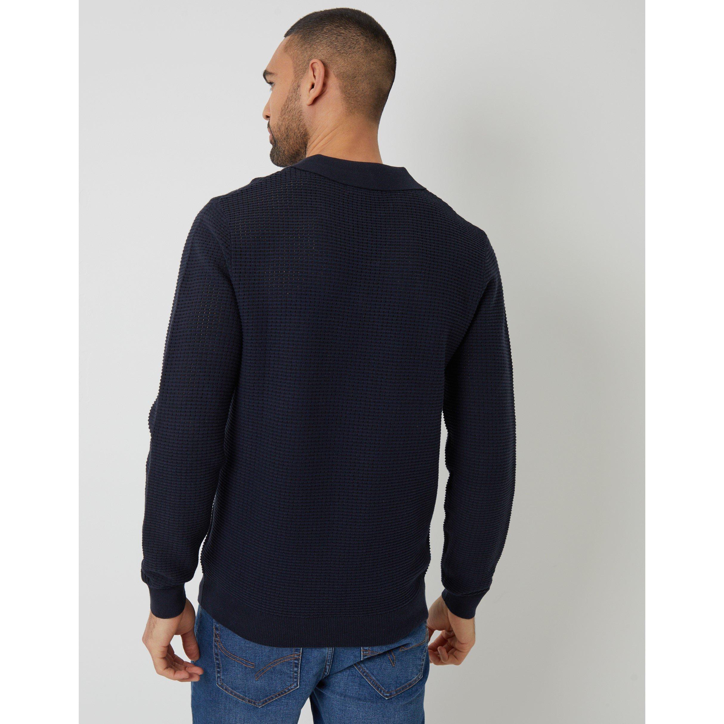 Navy - Threadbare - Brockholes L/S Kn Sn99 - 2