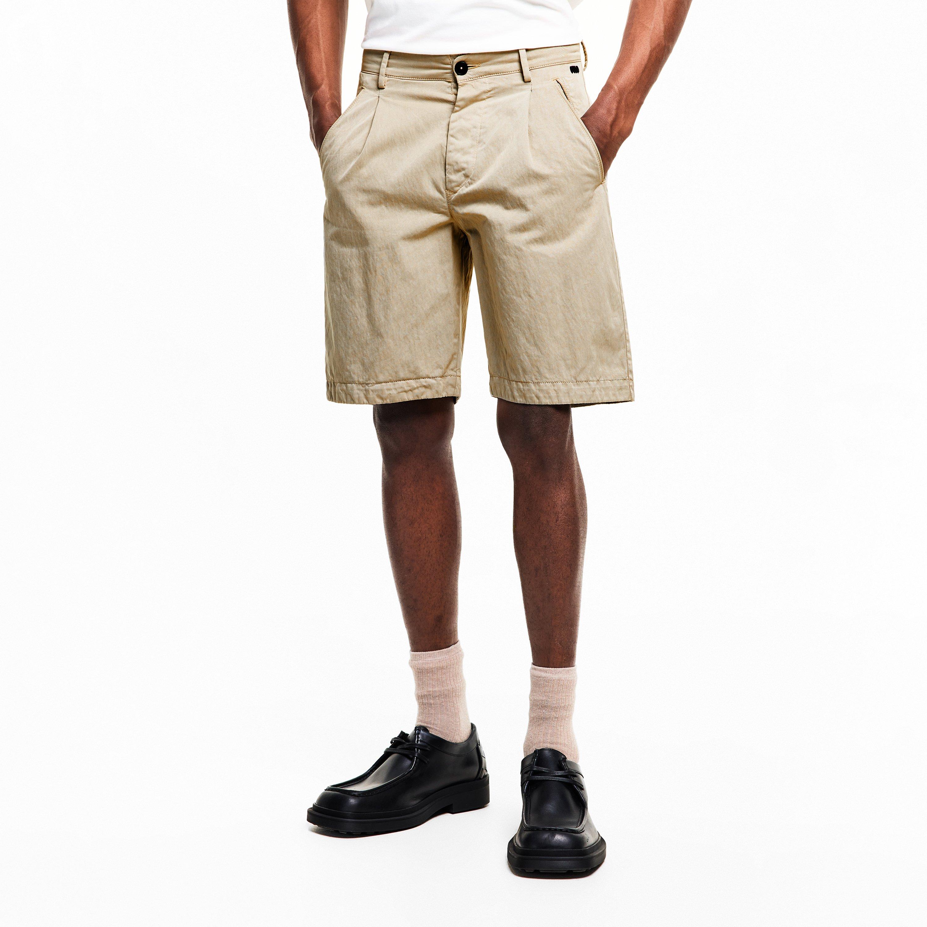 Oxford Tan 310 - Massimo Osti Studio - Men's Gaberdine Cargo Shorts - 3