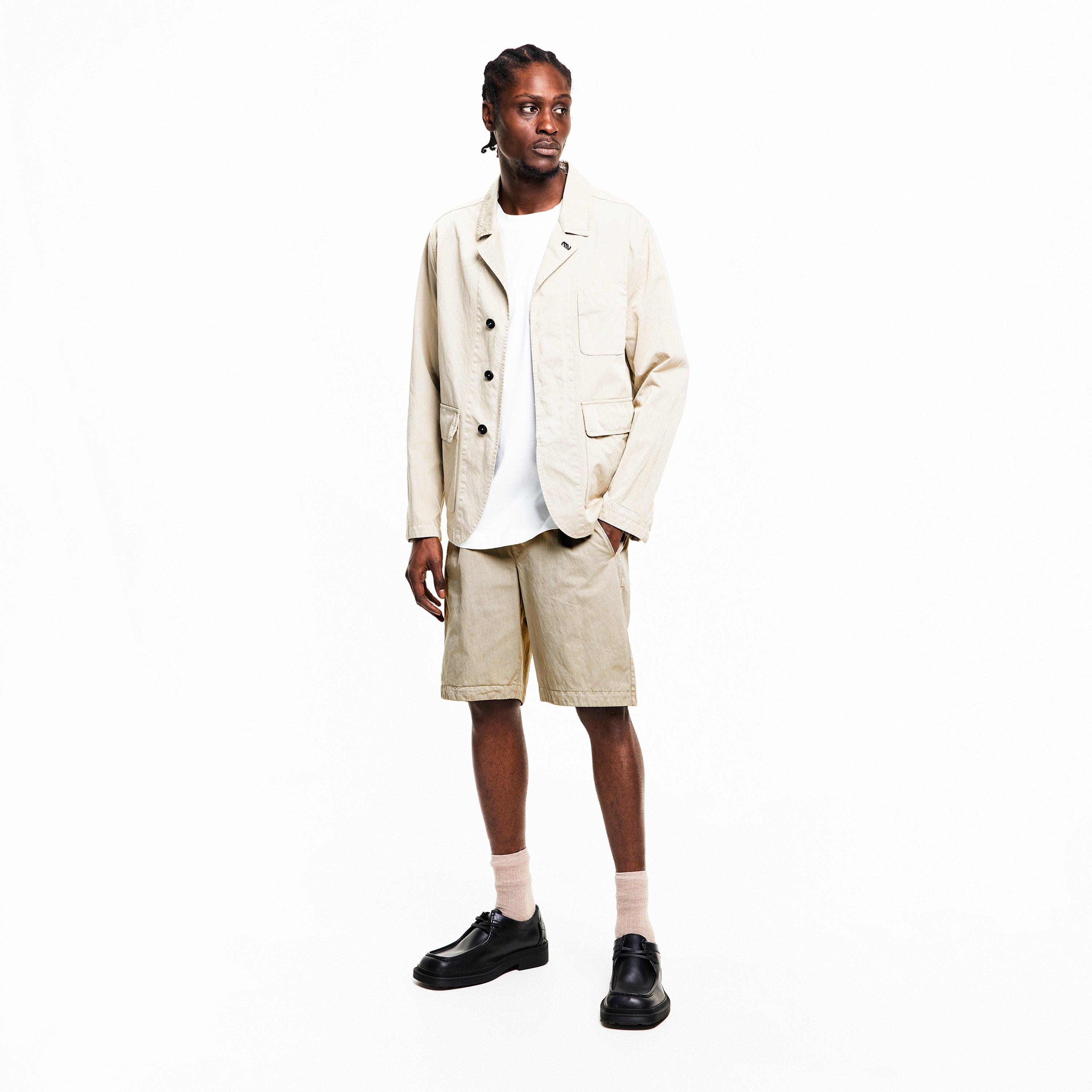 Oxford Tan 310 - Massimo Osti Studio - Men's Gaberdine Cargo Shorts - 6