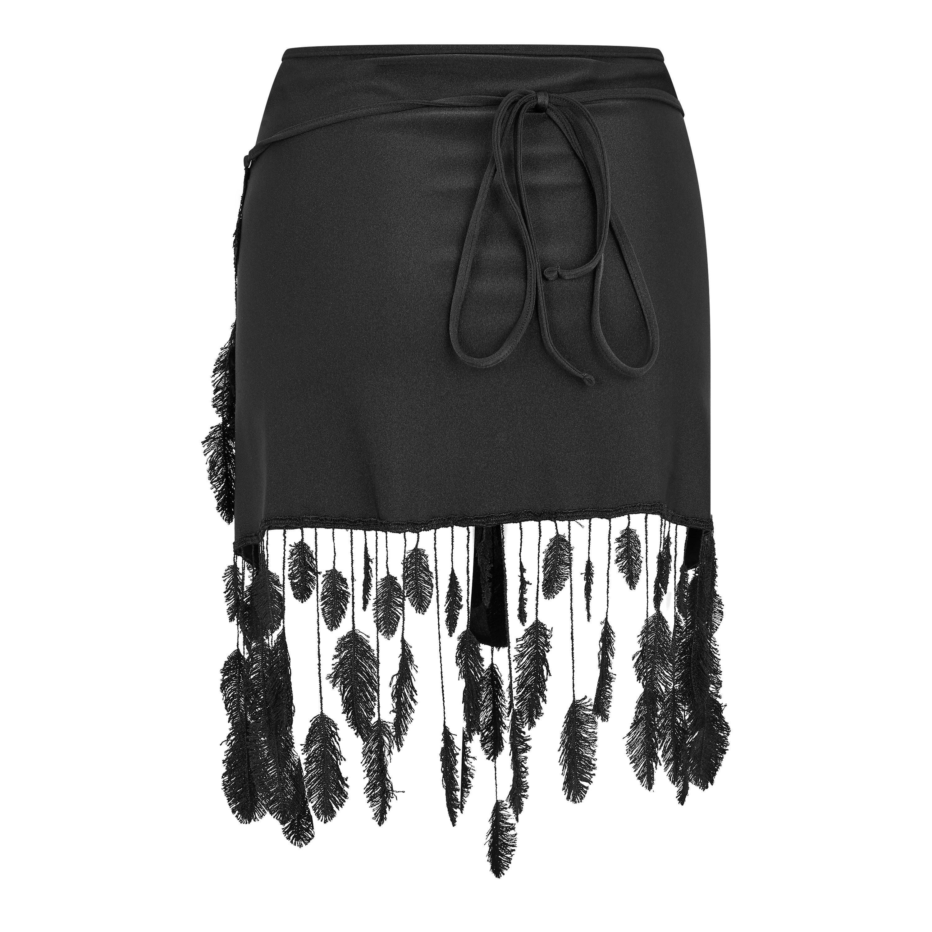 Black - Isabel Beachwear - Women's Plumage Mini Skirt - 2