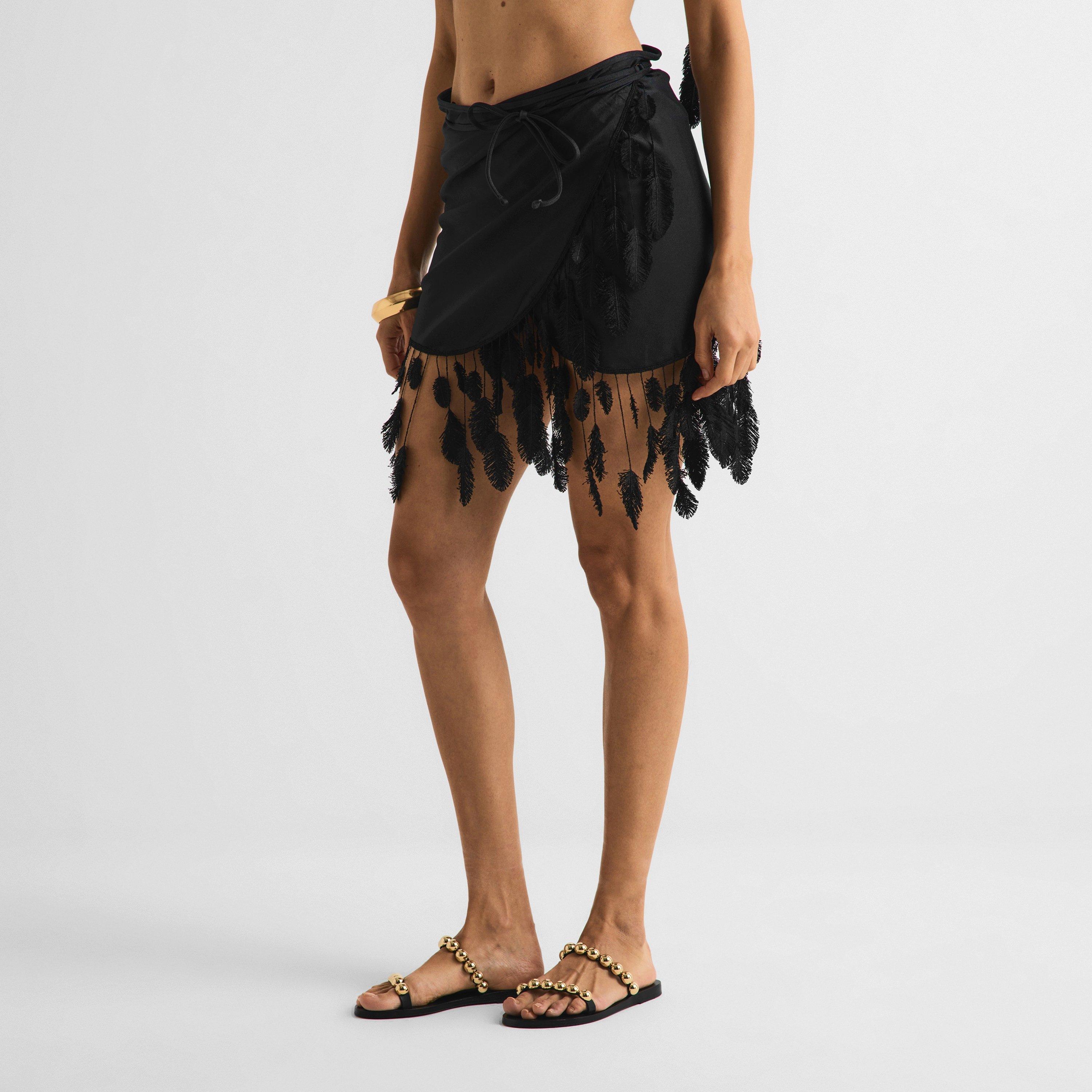 Black - Isabel Beachwear - Women's Plumage Mini Skirt - 3