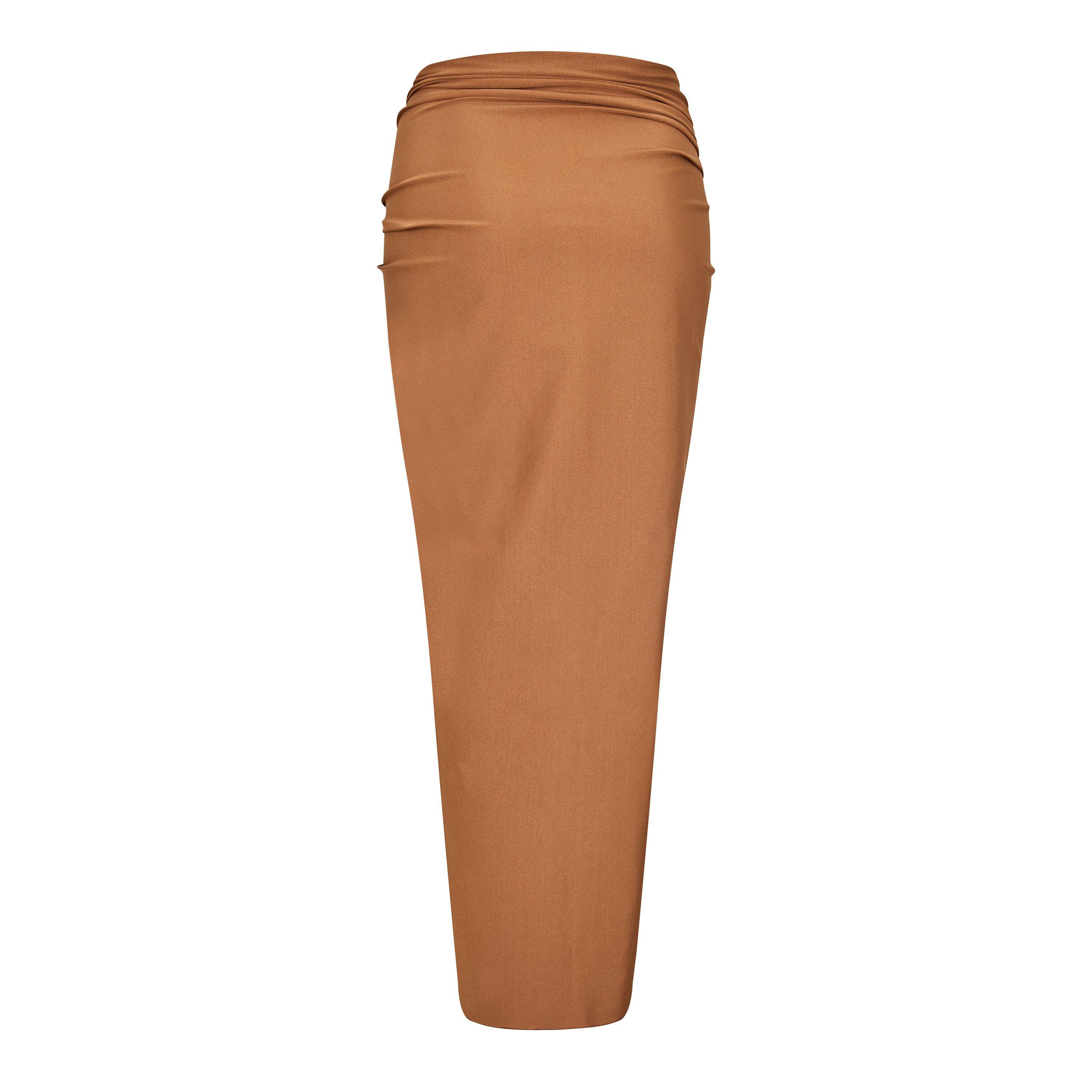 Coconut Brown - Isabel Beachwear - Women's Bamboo Midi Skirt - 2