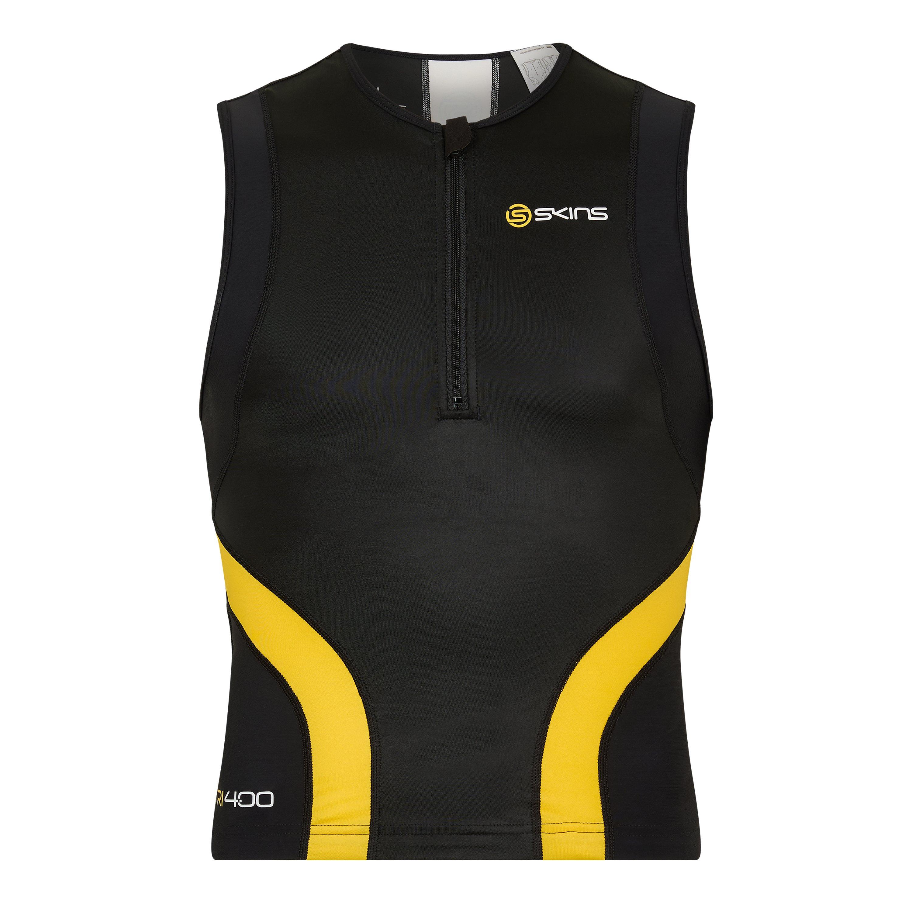 Black - Skins - Tri400 Zip Sless Mens - 1