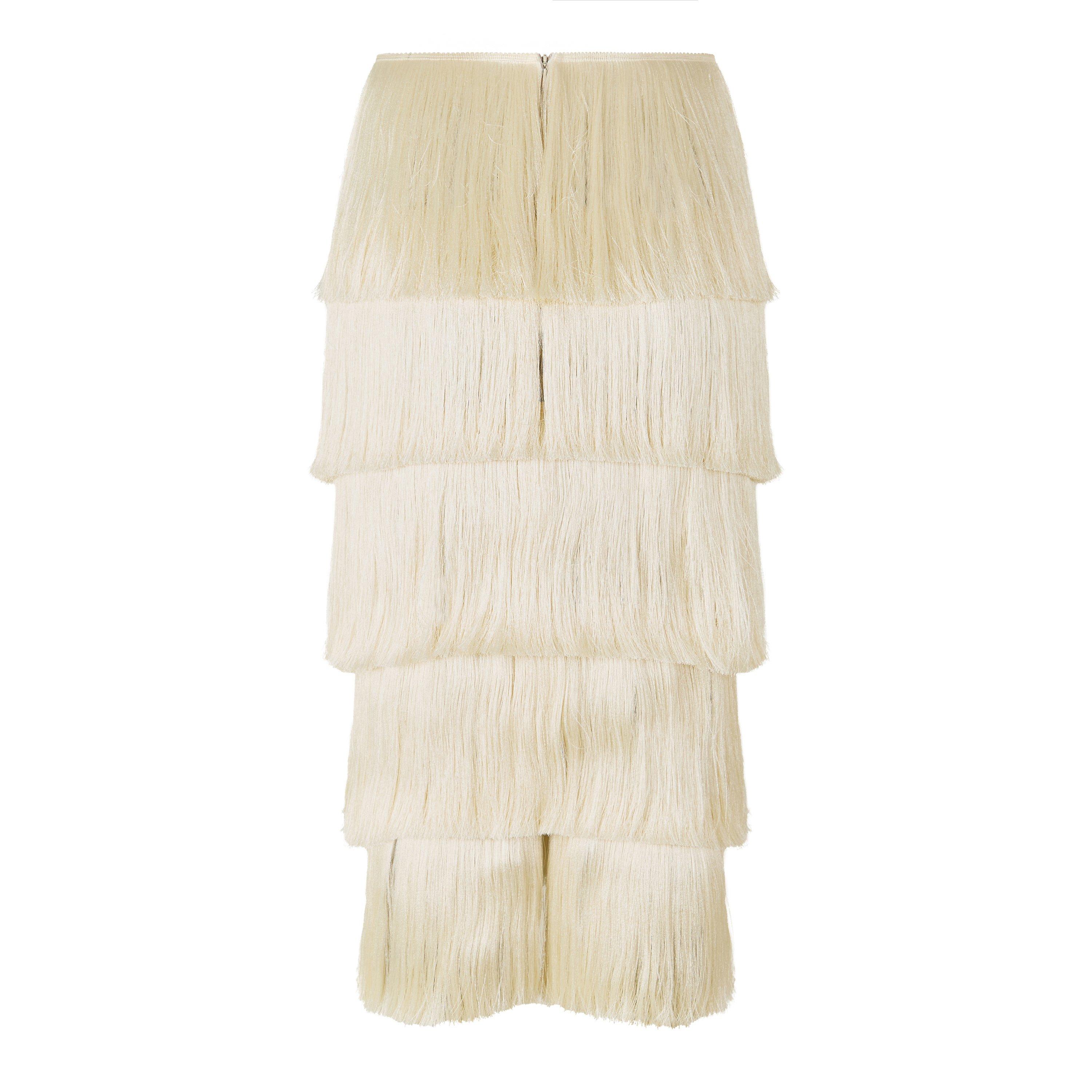 Off White - Patbo - Women's Lila Fringe Midi Skirt - 2