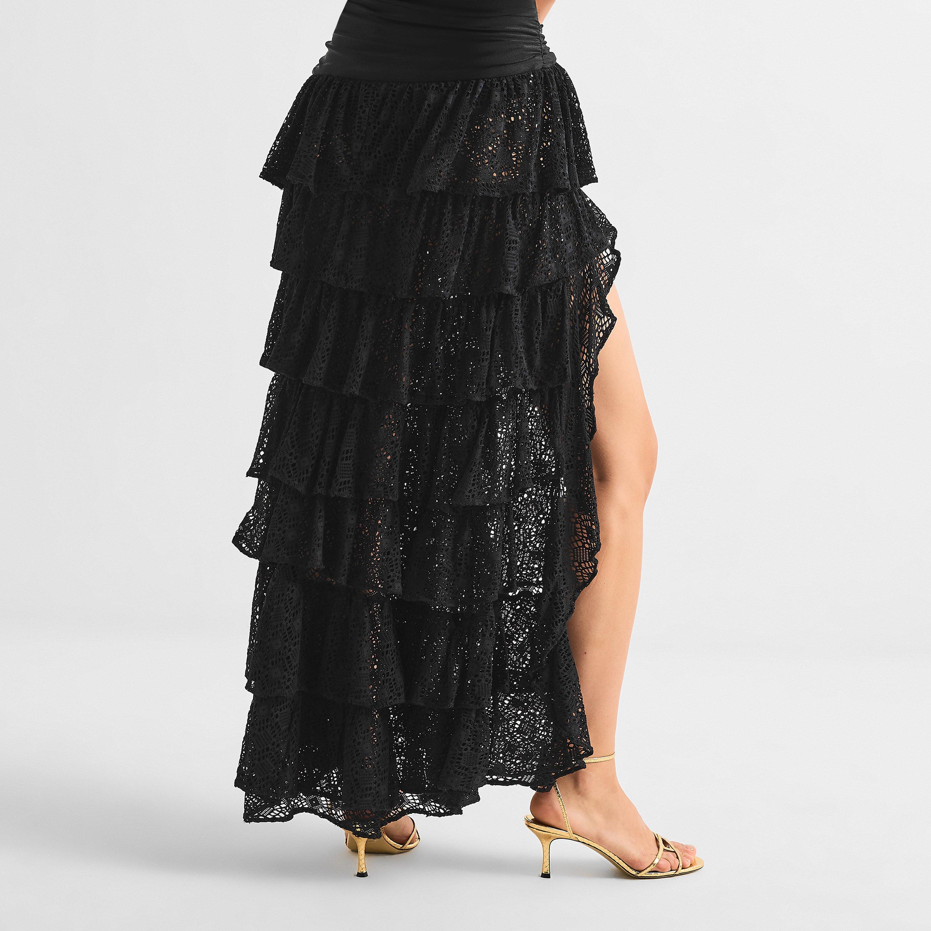 Black - Patbo - Women's Martina Maxi Skirt - 4
