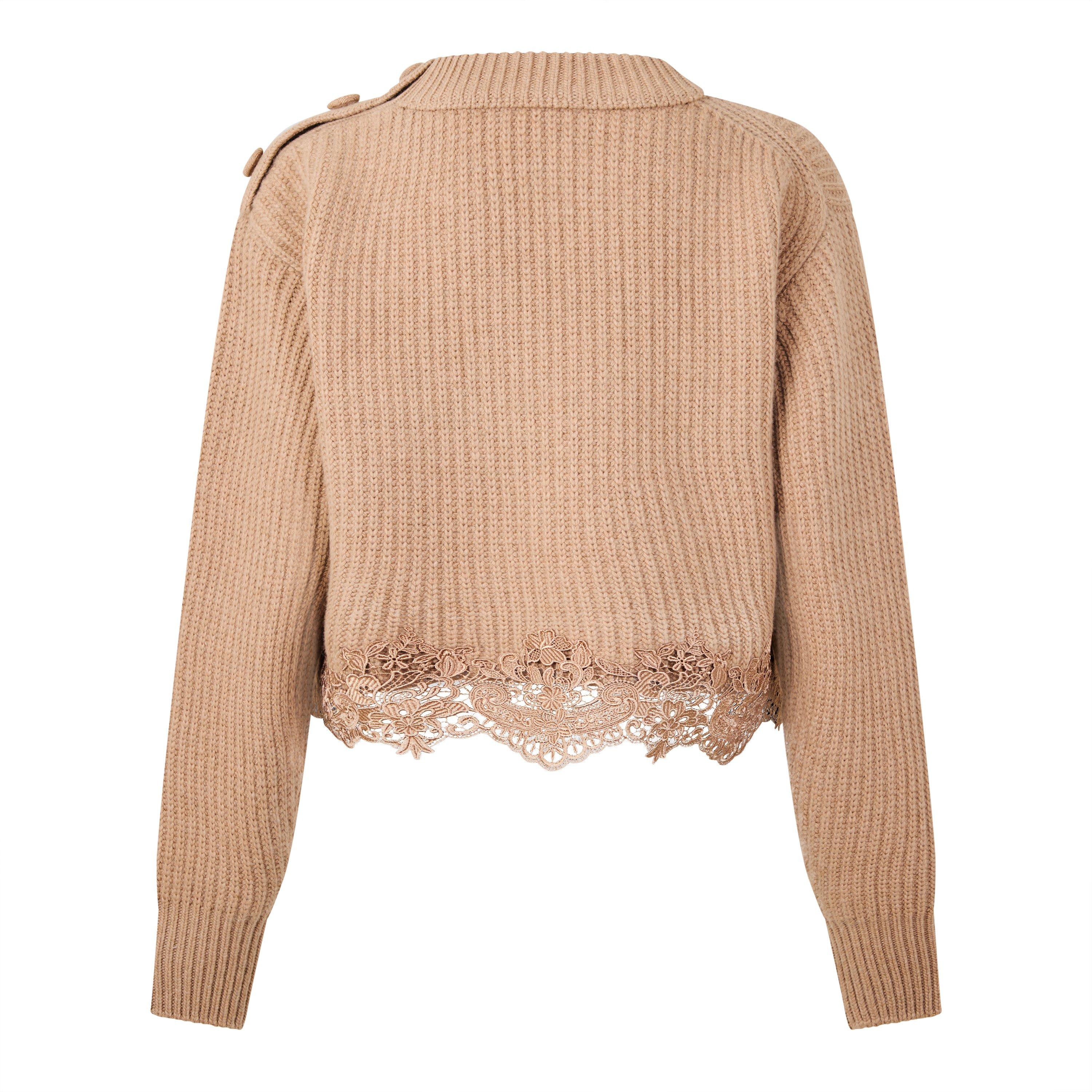 Bleached Brown - Chloe - Women's MP18 Cable Knit Jumper - 2