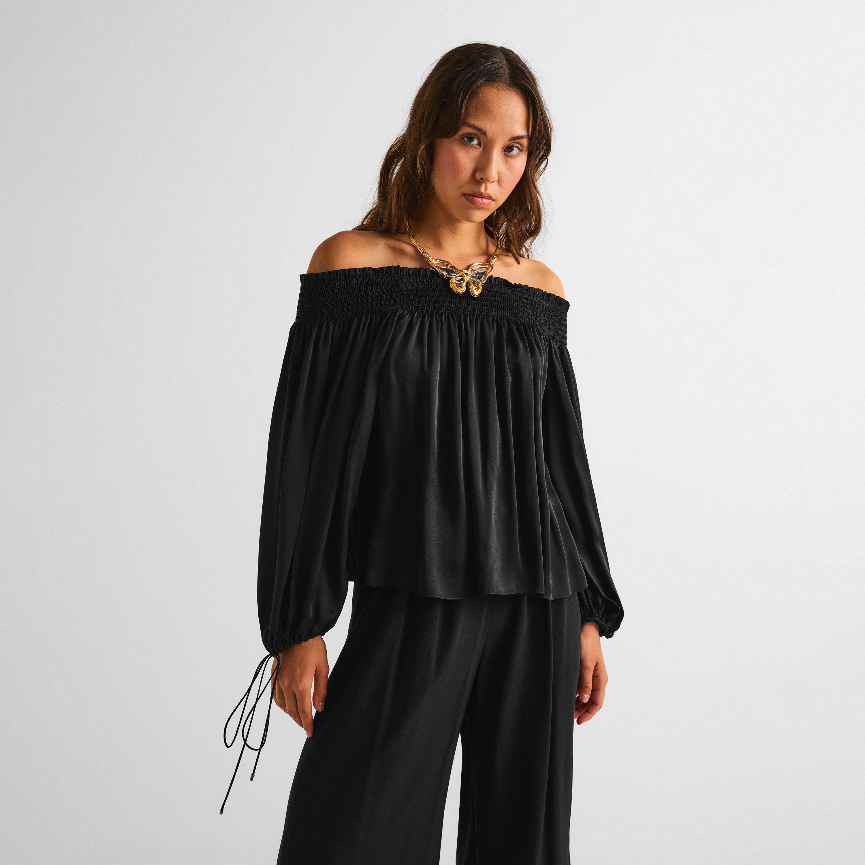 Black - Chloe - Women's HT47 Long Sleeve Blouse - 3