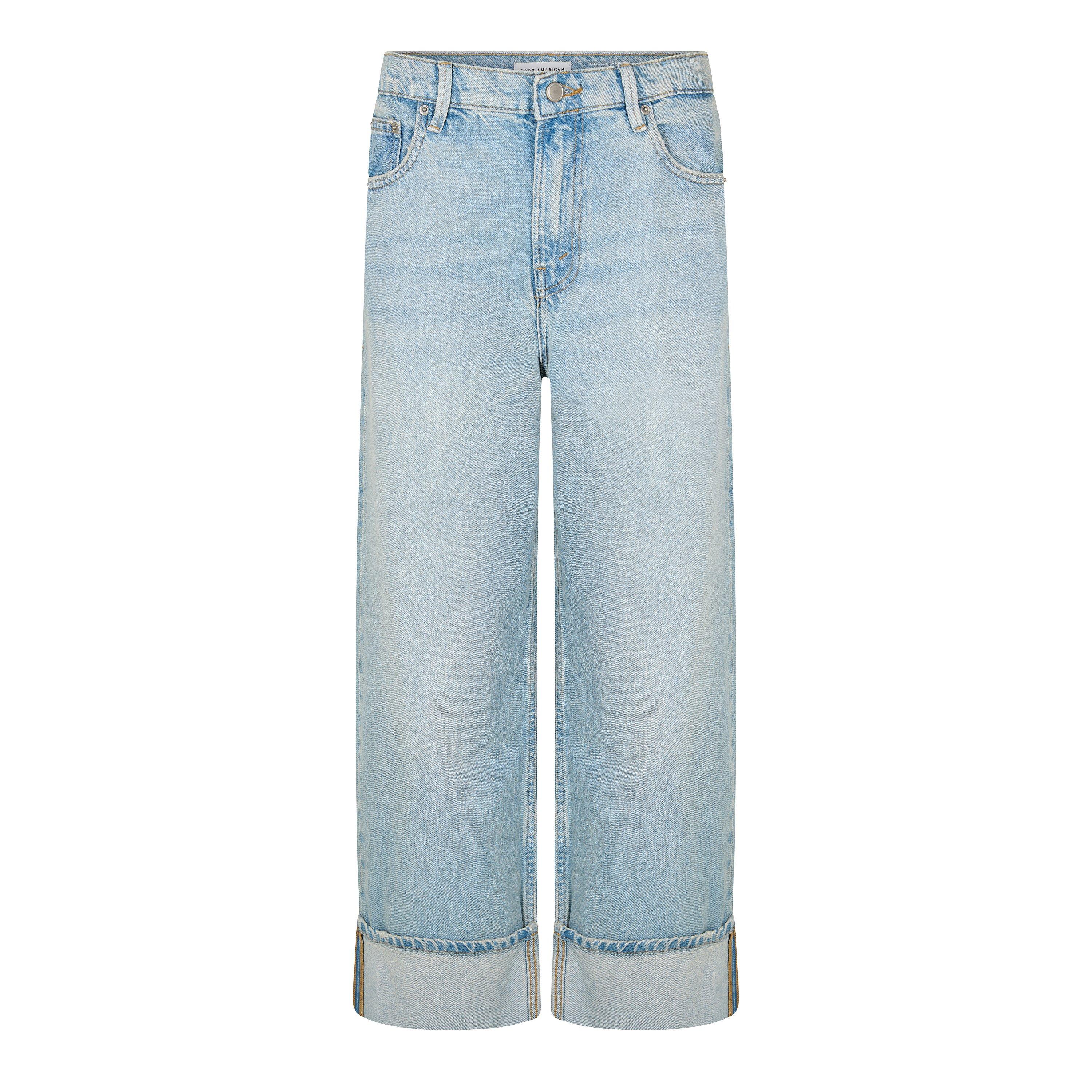 Indigo - Good American - Women's Baggy Wide Leg Jeans - 1