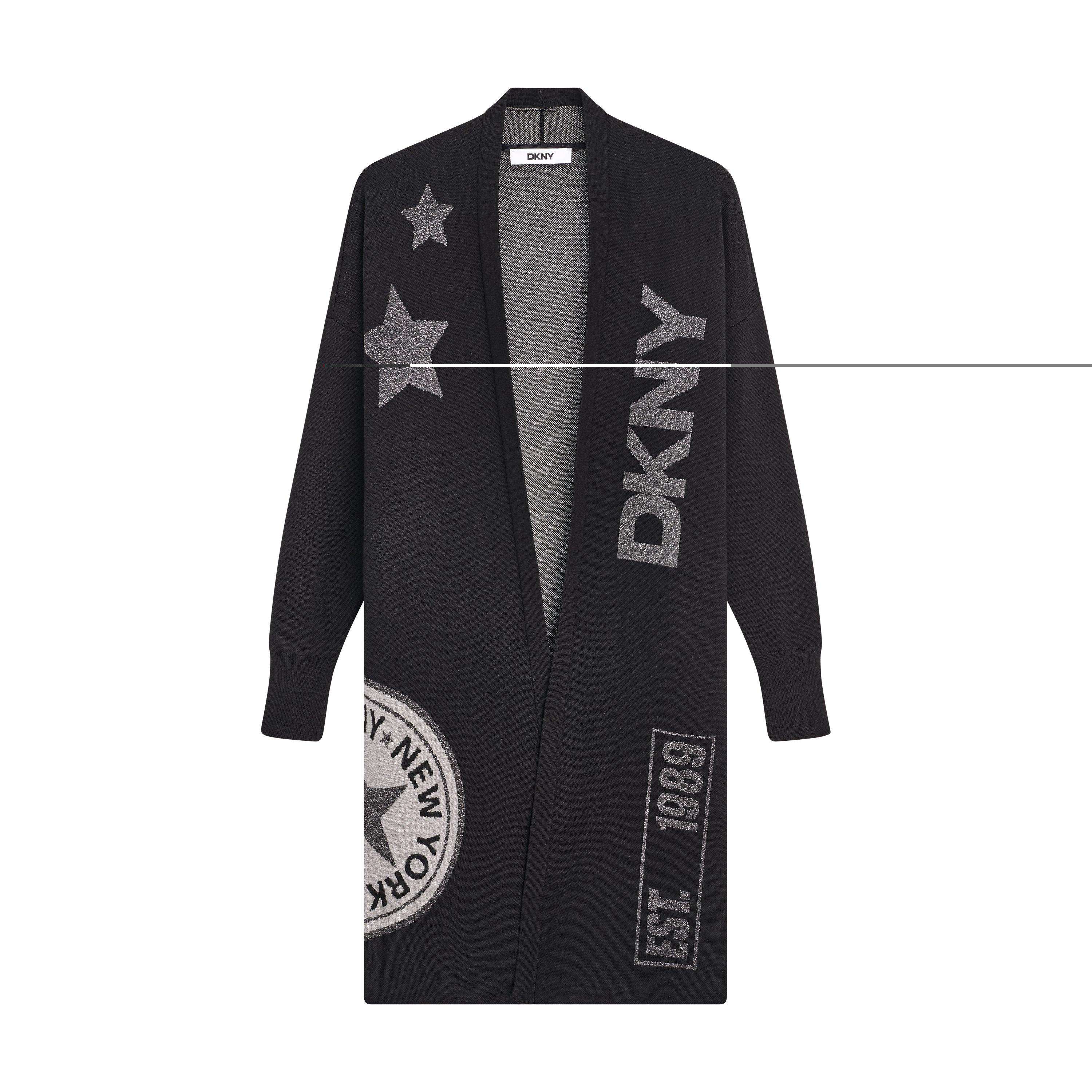 Preto - DKNY - DKNY Patch Cardi Ld64 - 6