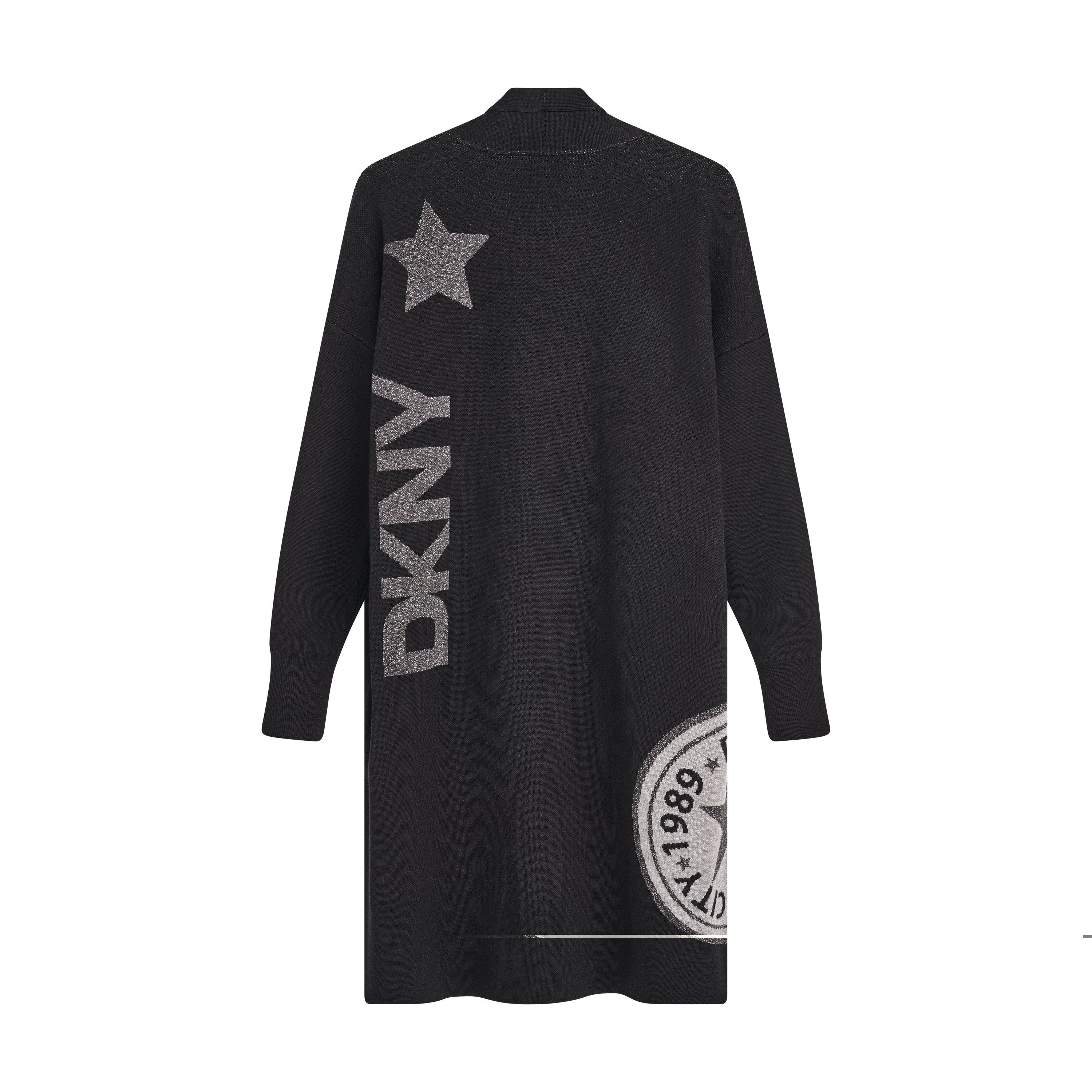 Preto - DKNY - DKNY Patch Cardi Ld64 - 7