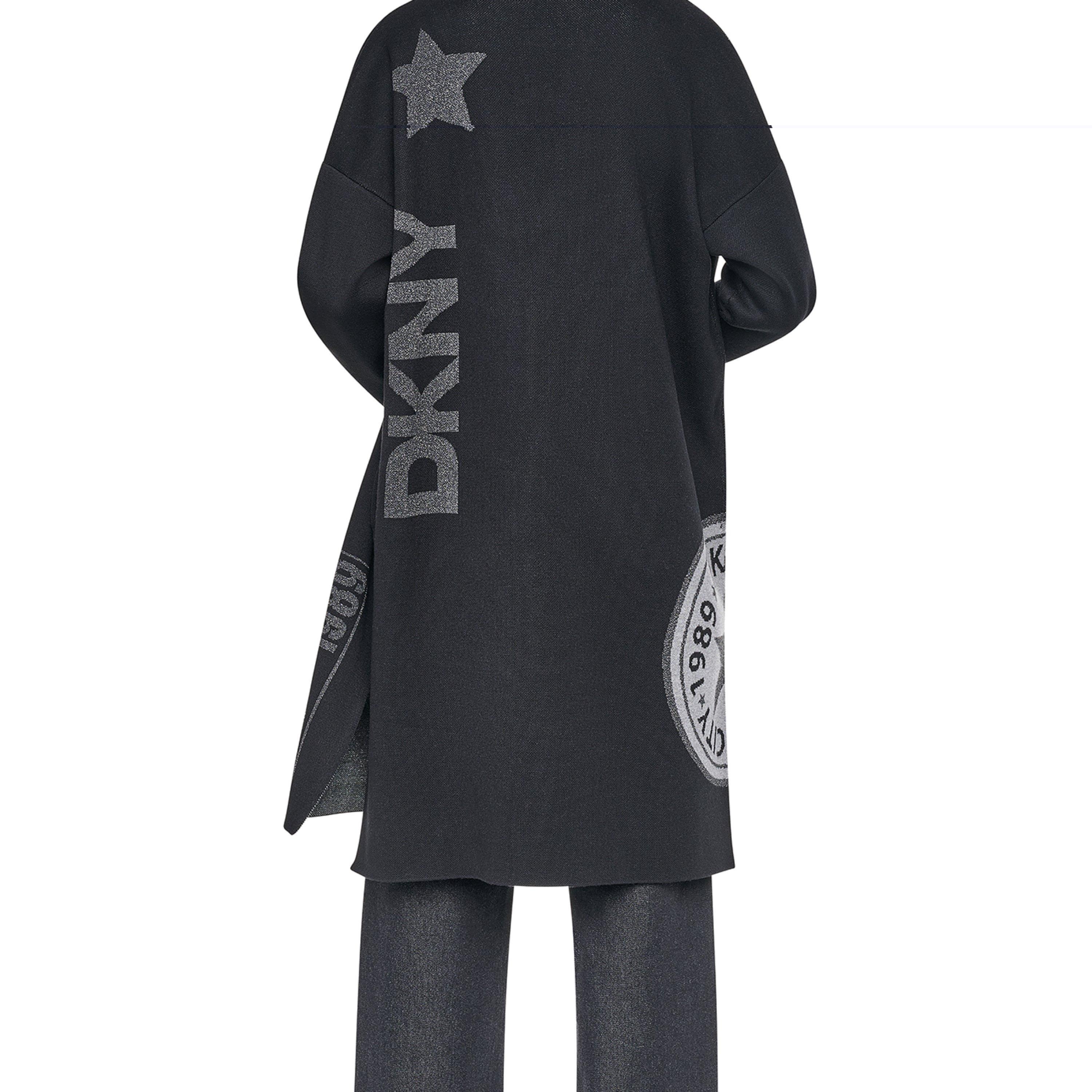 Preto - DKNY - DKNY Patch Cardi Ld64 - 3