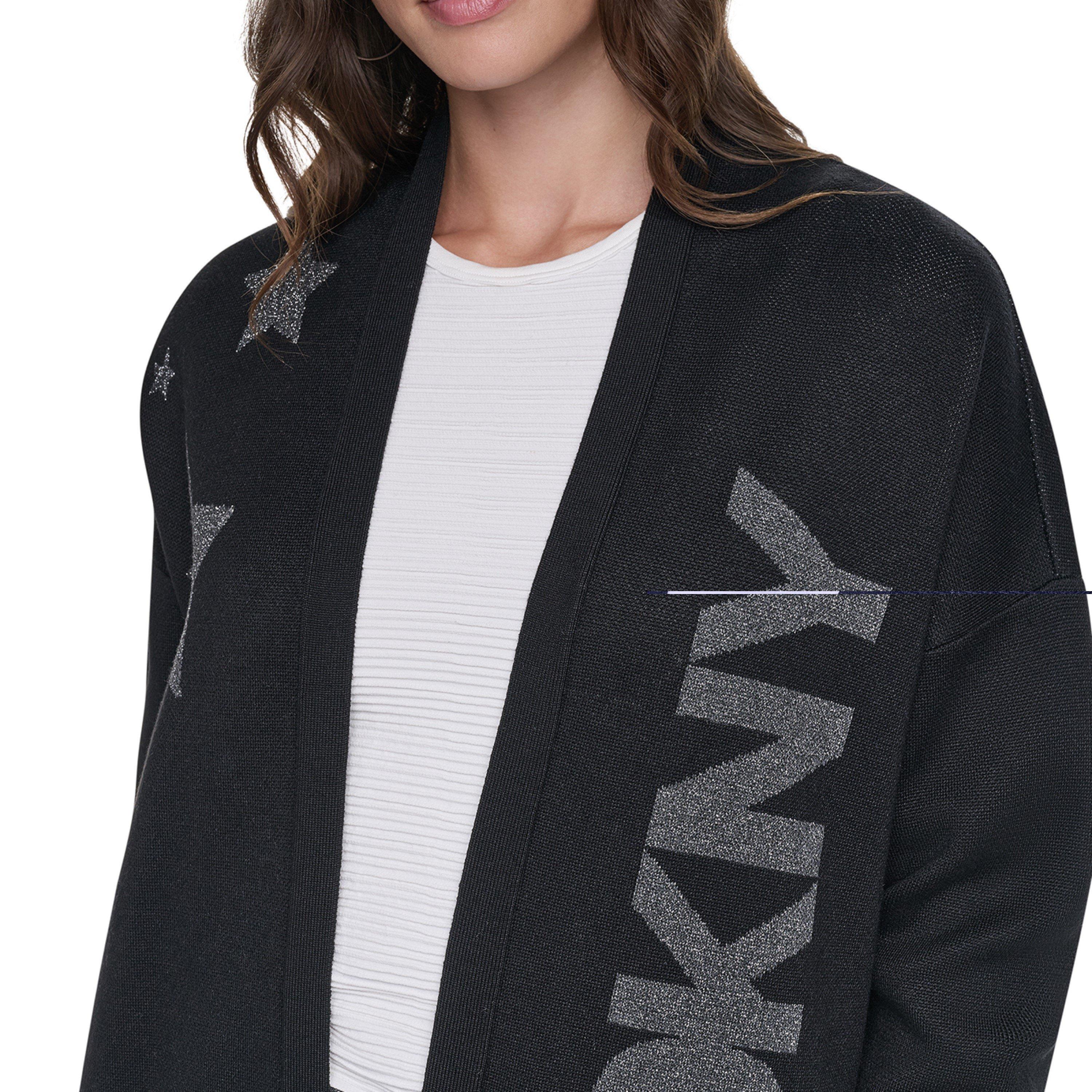 Preto - DKNY - DKNY Patch Cardi Ld64 - 5