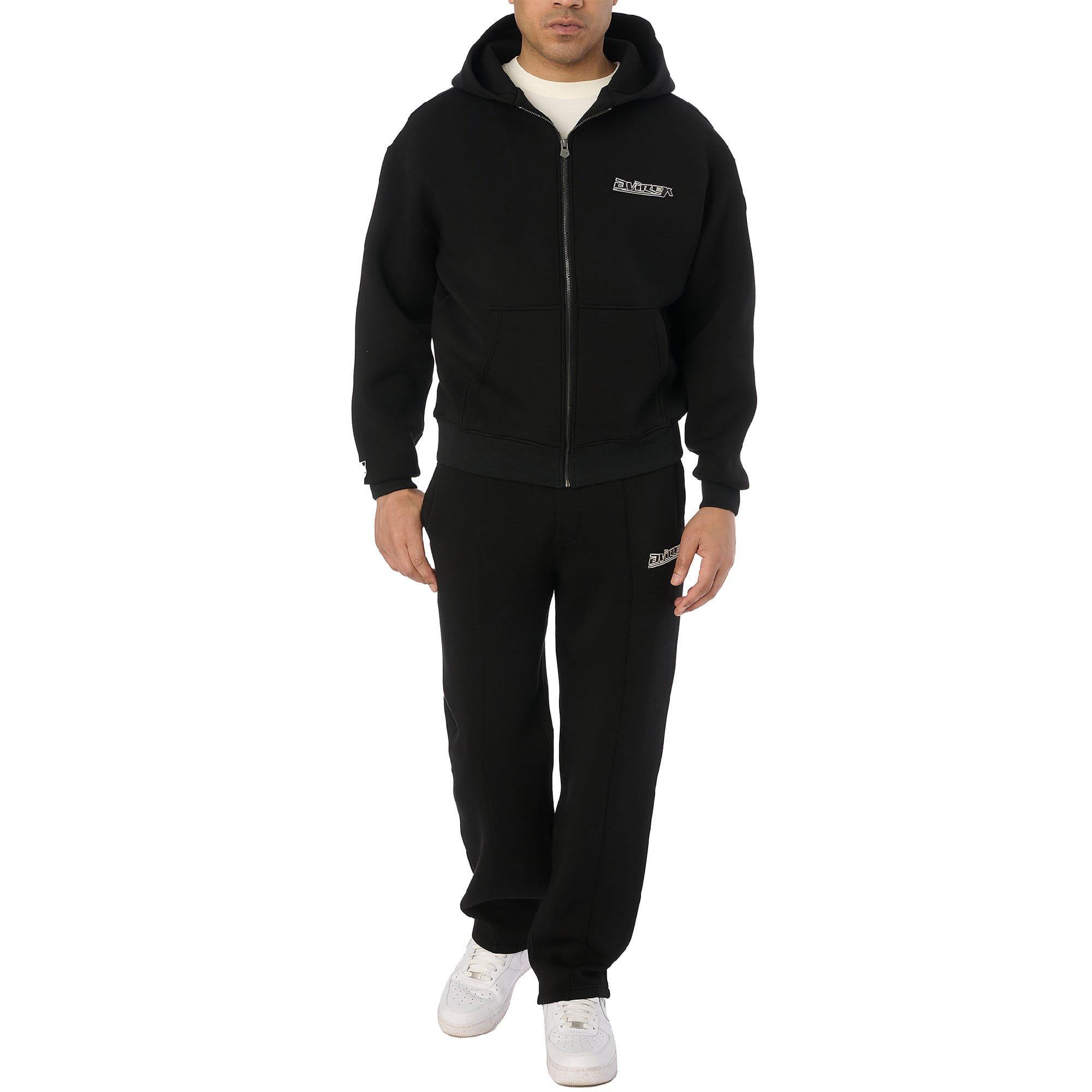 Black - Avirex - Racer Sweatpants - 2