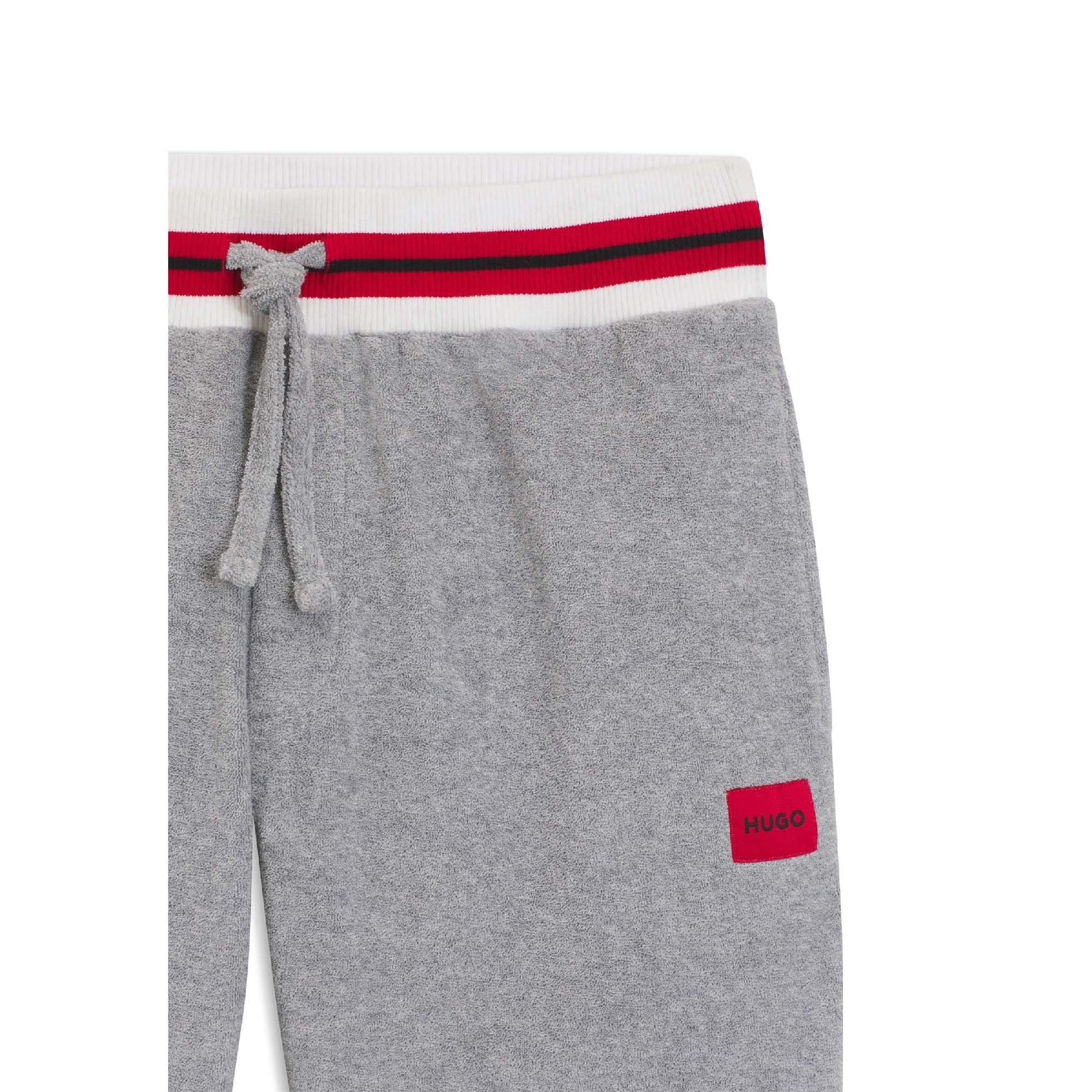 Grey - Hugo - Jaxon Contrast Trim Shorts - 3