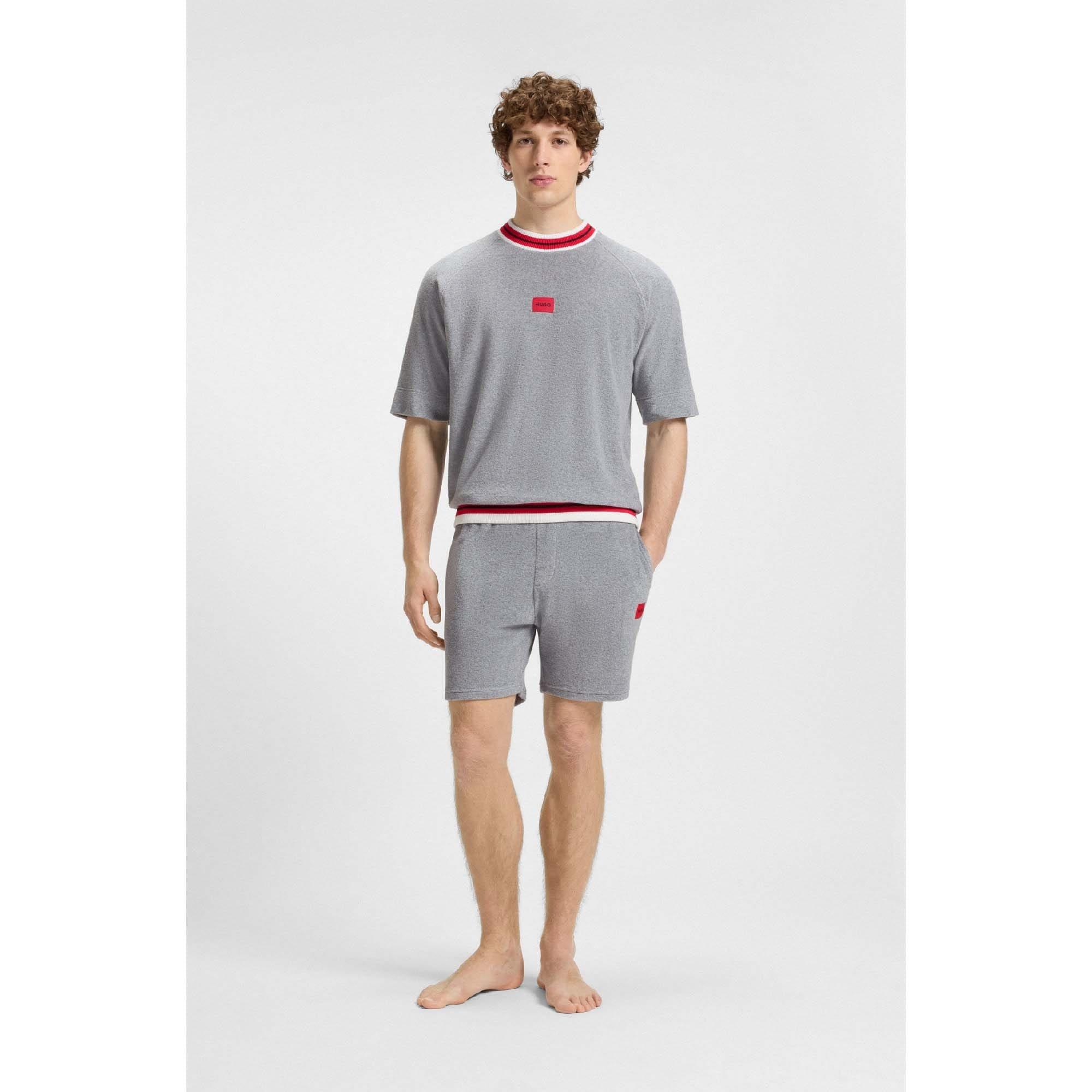 Grey - Hugo - Jaxon Contrast Trim Shorts - 4