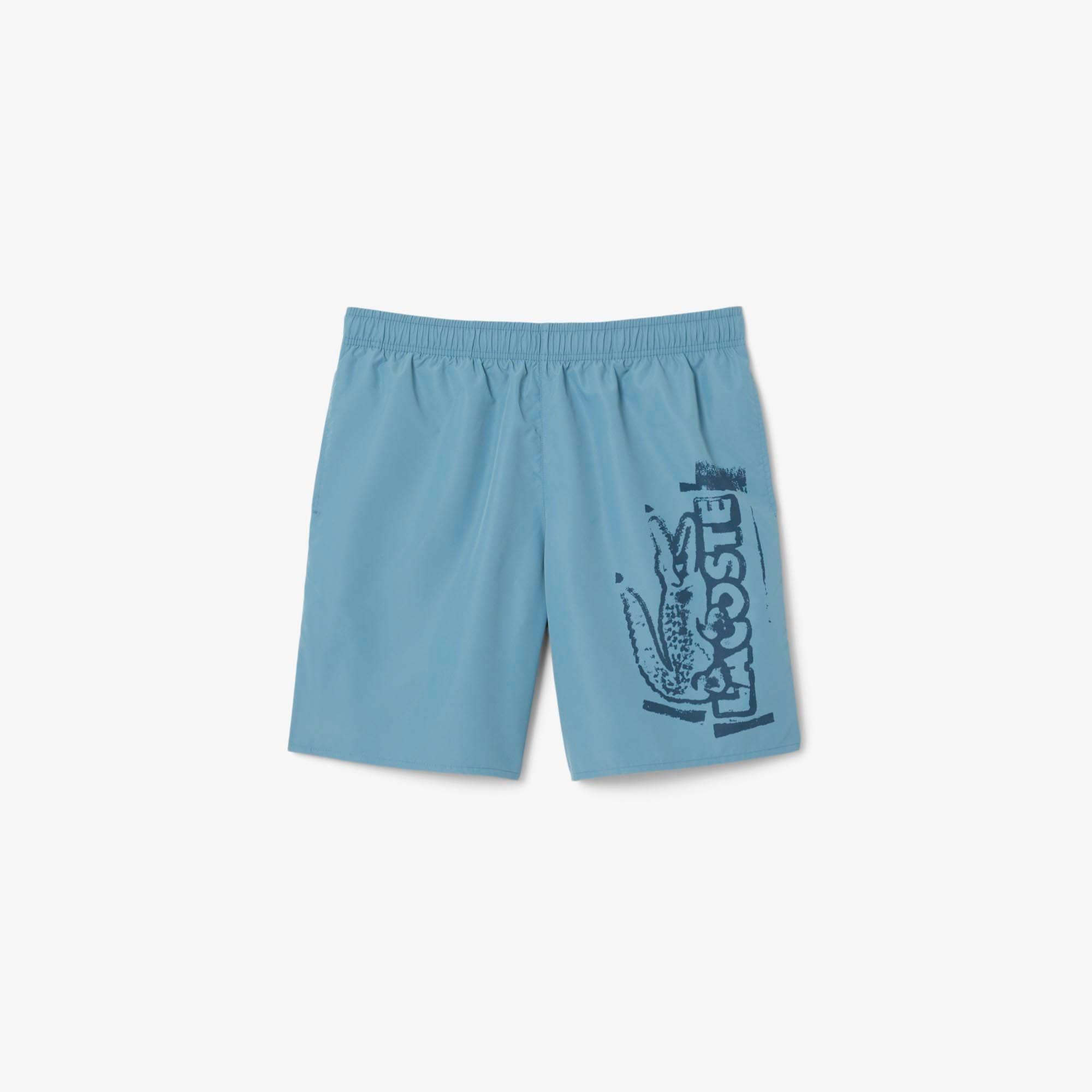 Lacoste Long Branded Swim Trunks