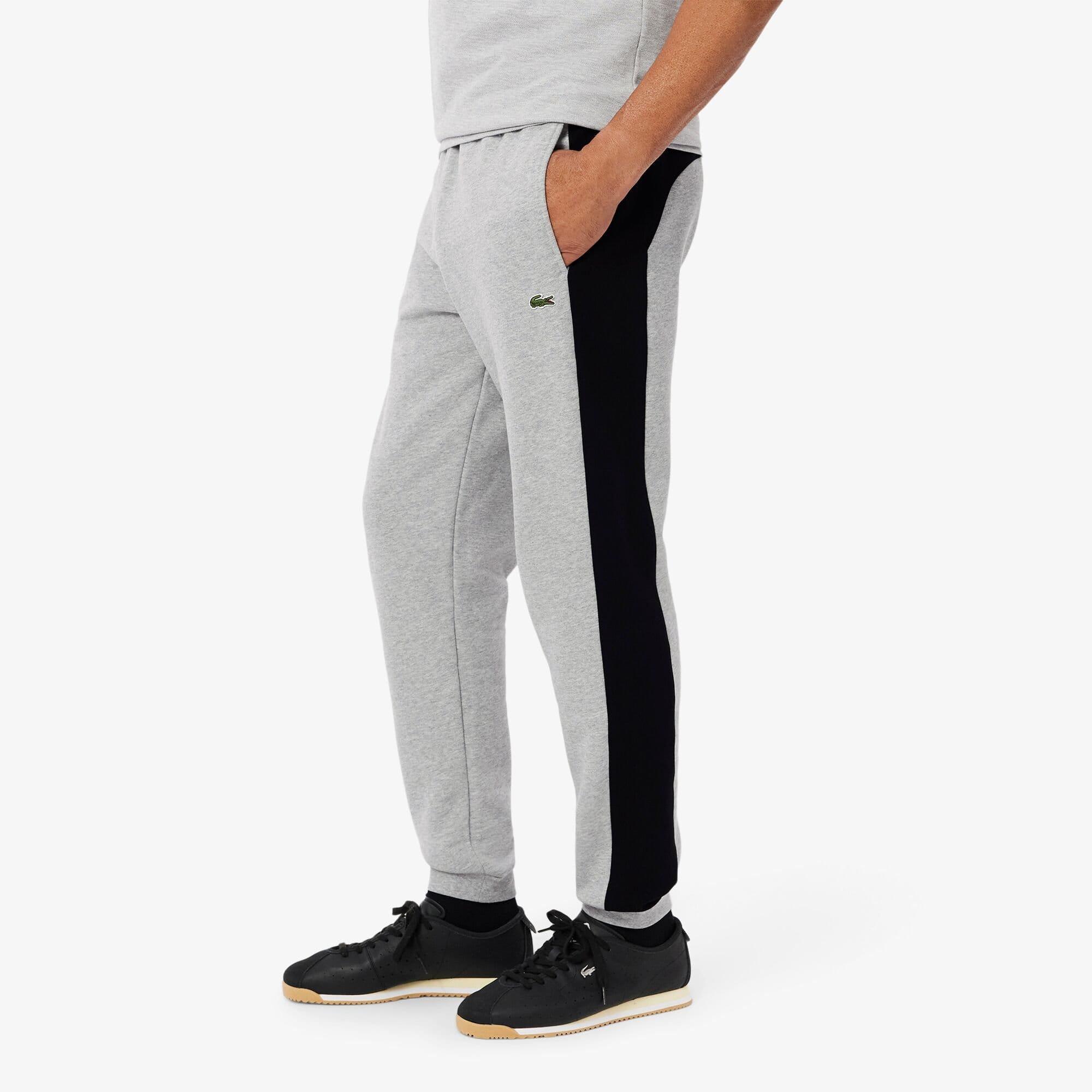 Grey - Lacoste - Tapered Colour Block Sweatpants - 2